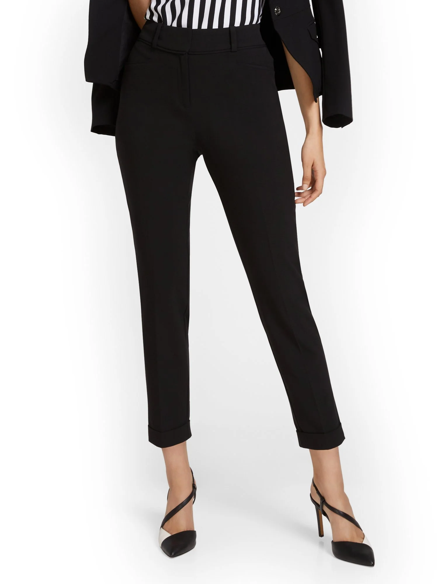 Petite Cuffed Ankle Pant - Essential Stretch - 7th Avenue