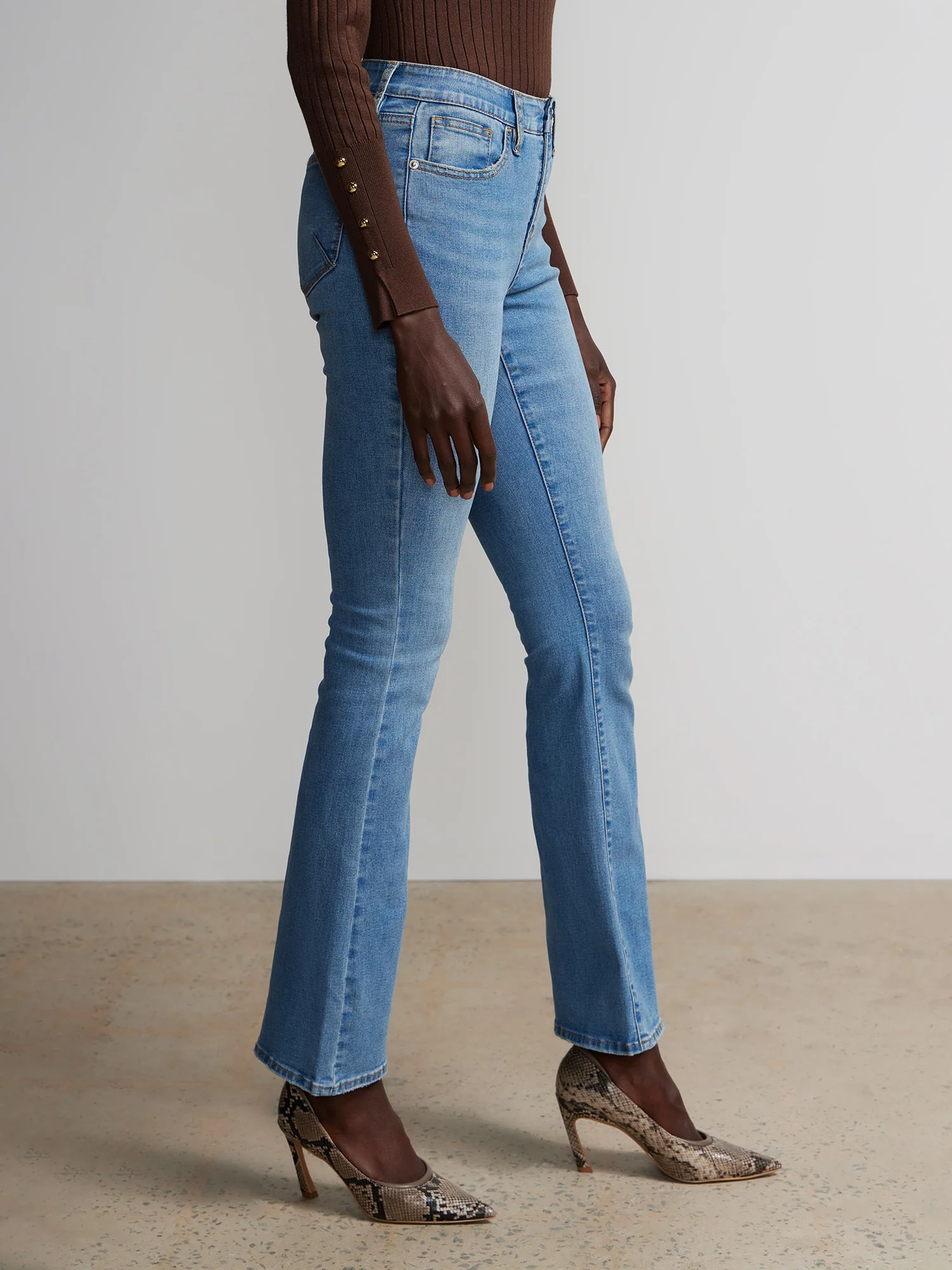 Petite Curvy High Rise Bootcut Jeans - Image 2