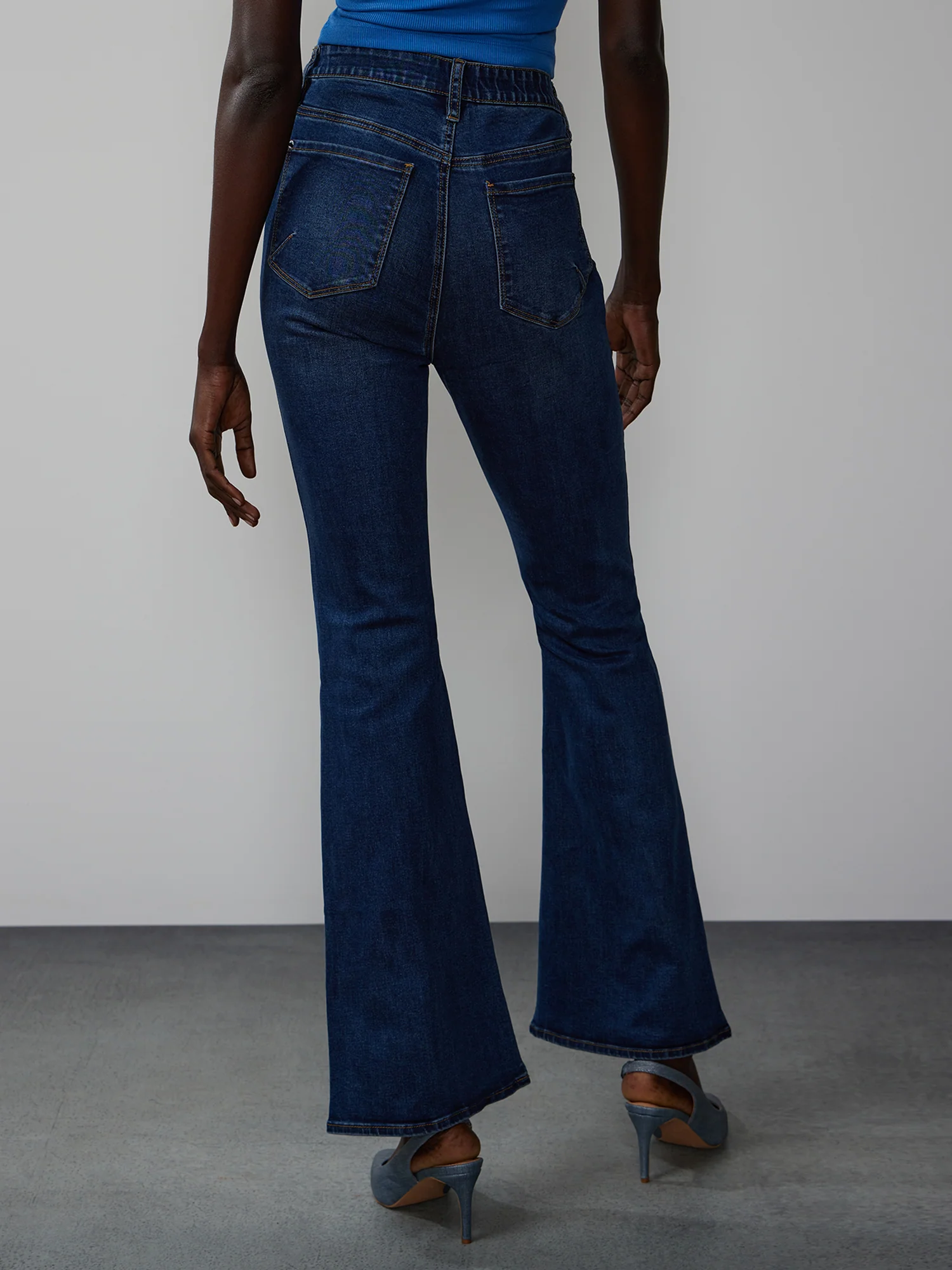 Petite Curvy Ultra High Rise Flare Jeans - Image 3