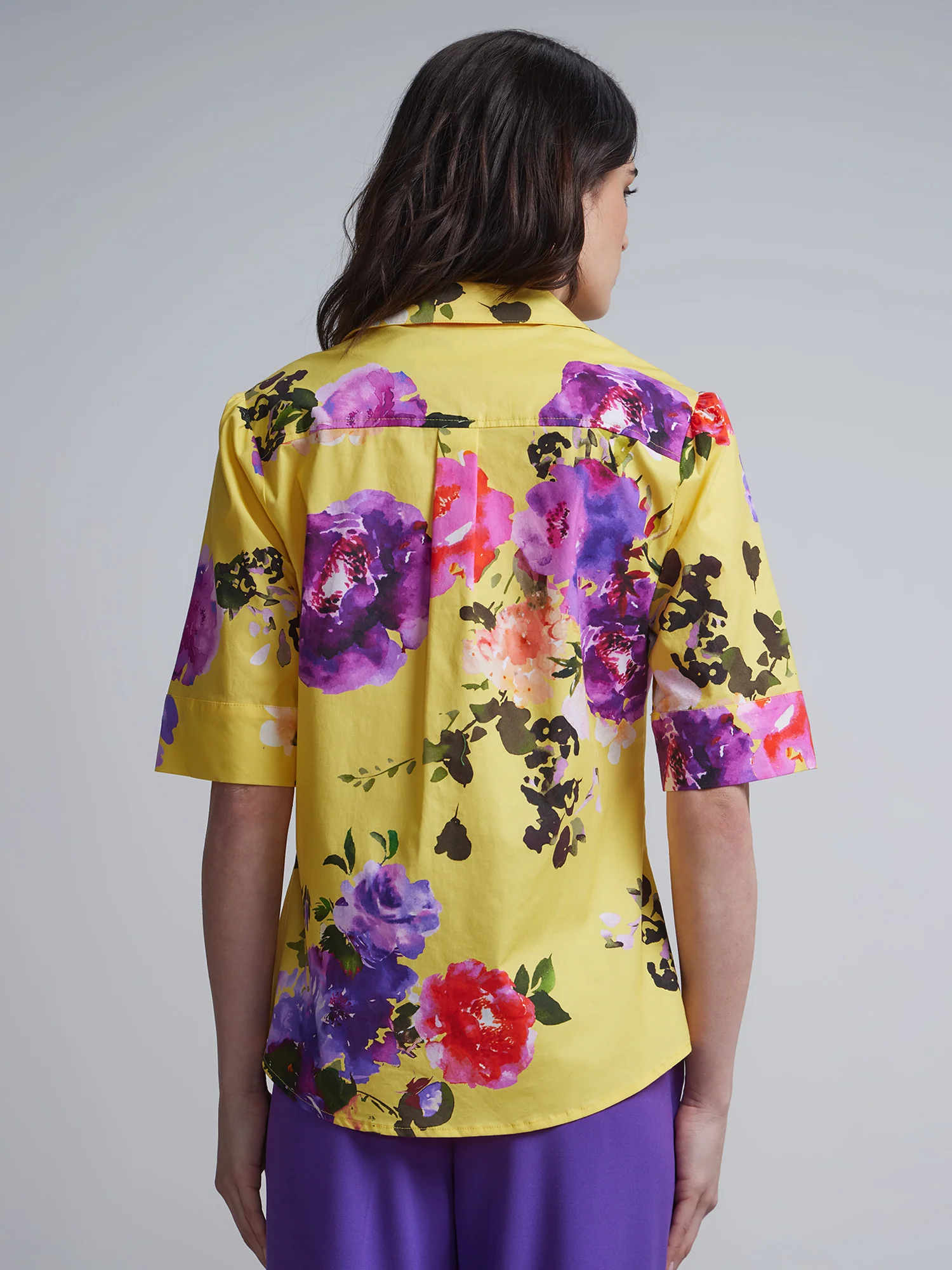Petite Floral Button-Front - NY&C Madison Shirt® - Image 3
