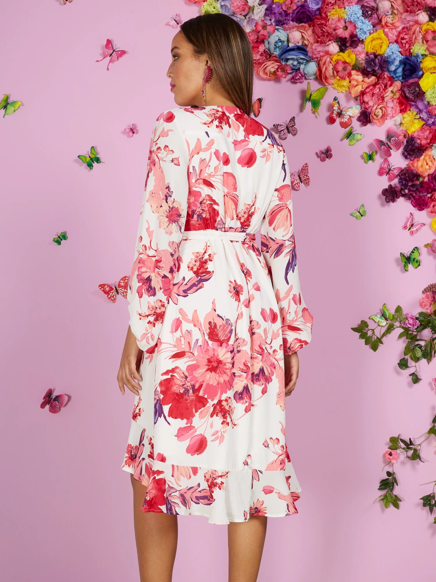 Petite Floral-Print Wrap Dress - Image 3