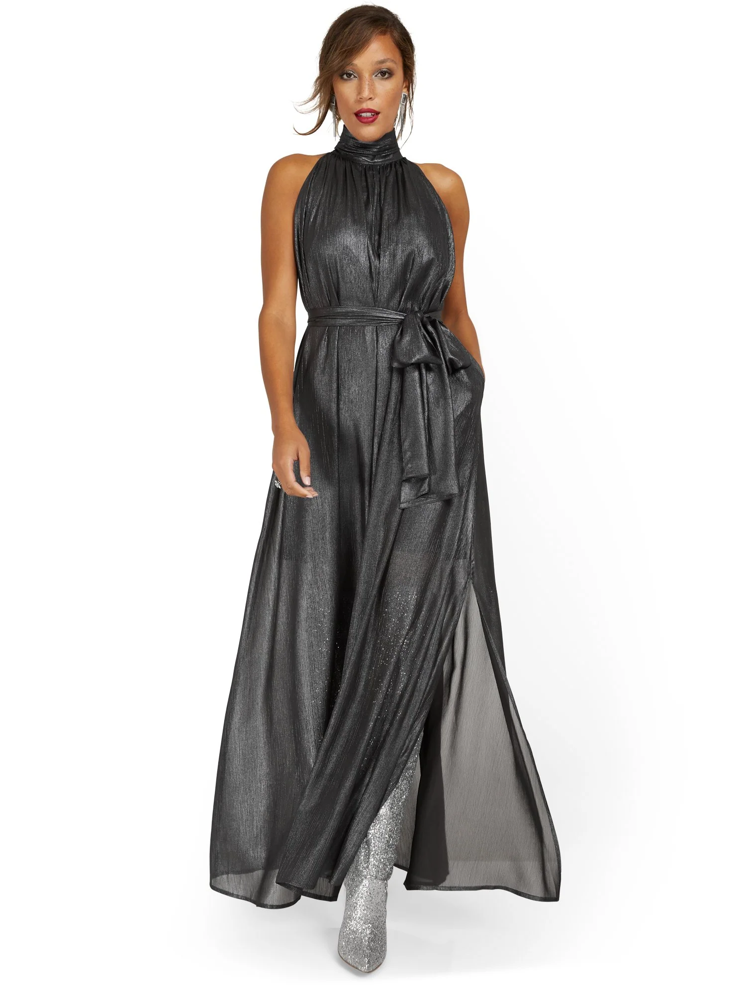 Petite Halter Maxi Dress - Image 2
