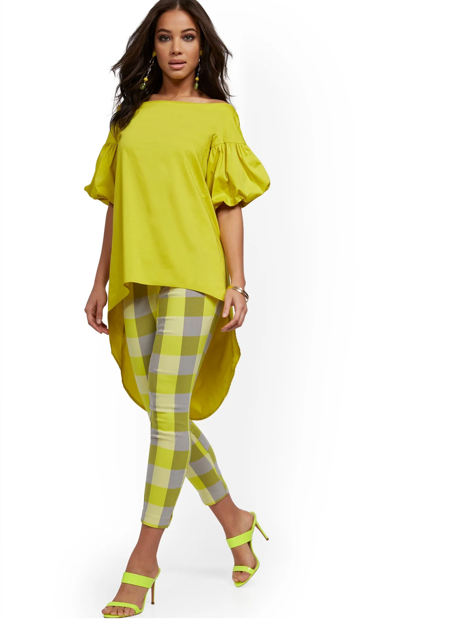 Petite Hi-Lo Poplin Tunic Shirt - Image 2
