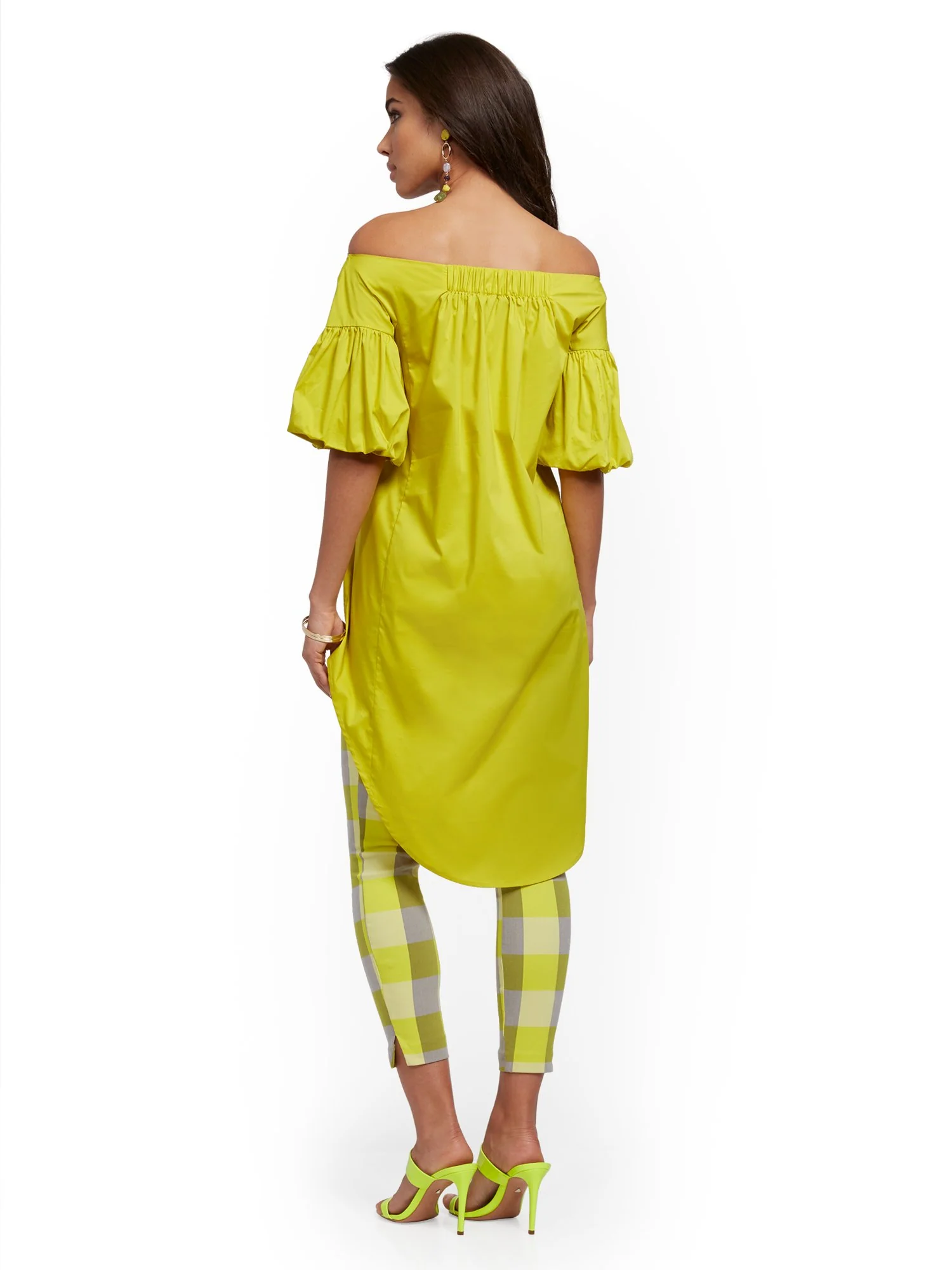 Petite Hi-Lo Poplin Tunic Shirt - Image 3