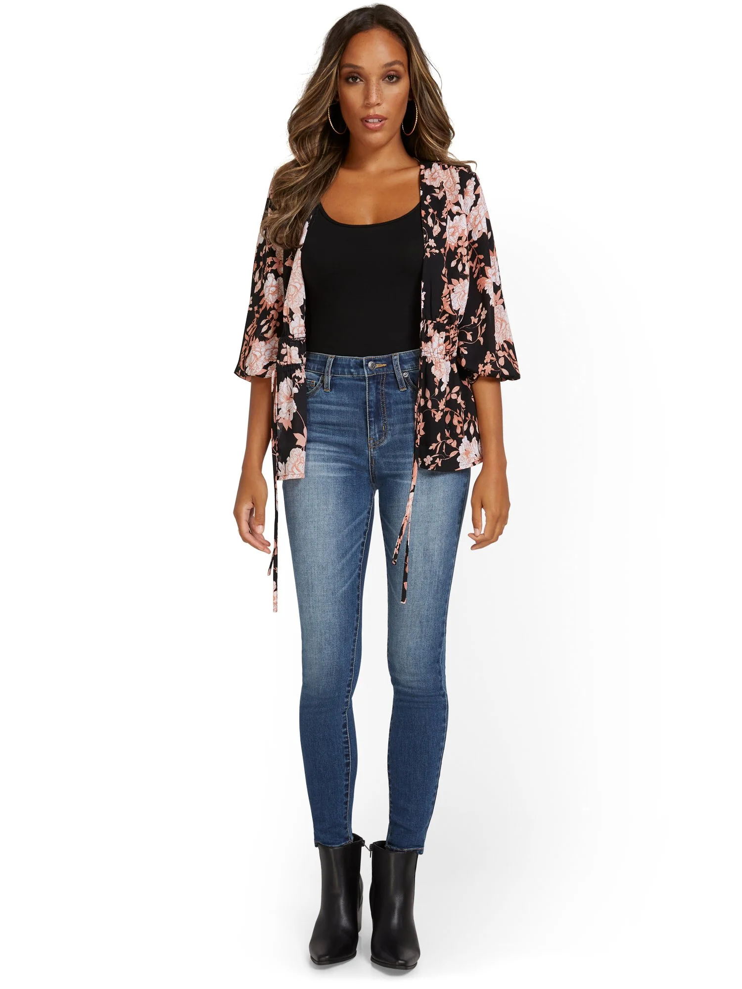 Petite High-Waisted Curvy Essential Skinny Jeans - Orchard Wash - Image 5