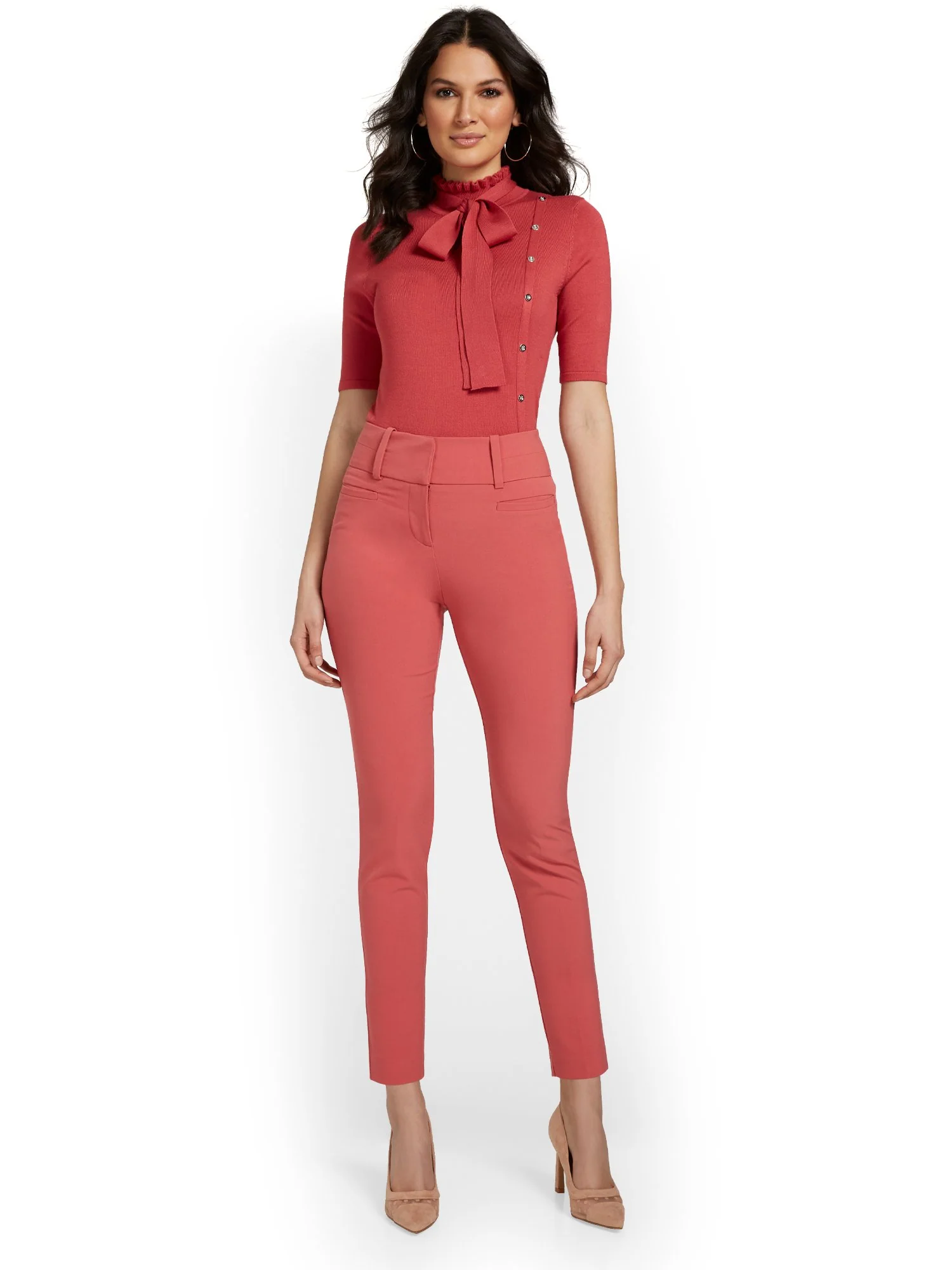 Petite High-Waisted Modern Fit Ankle Pant - Essential Stretch - Image 28
