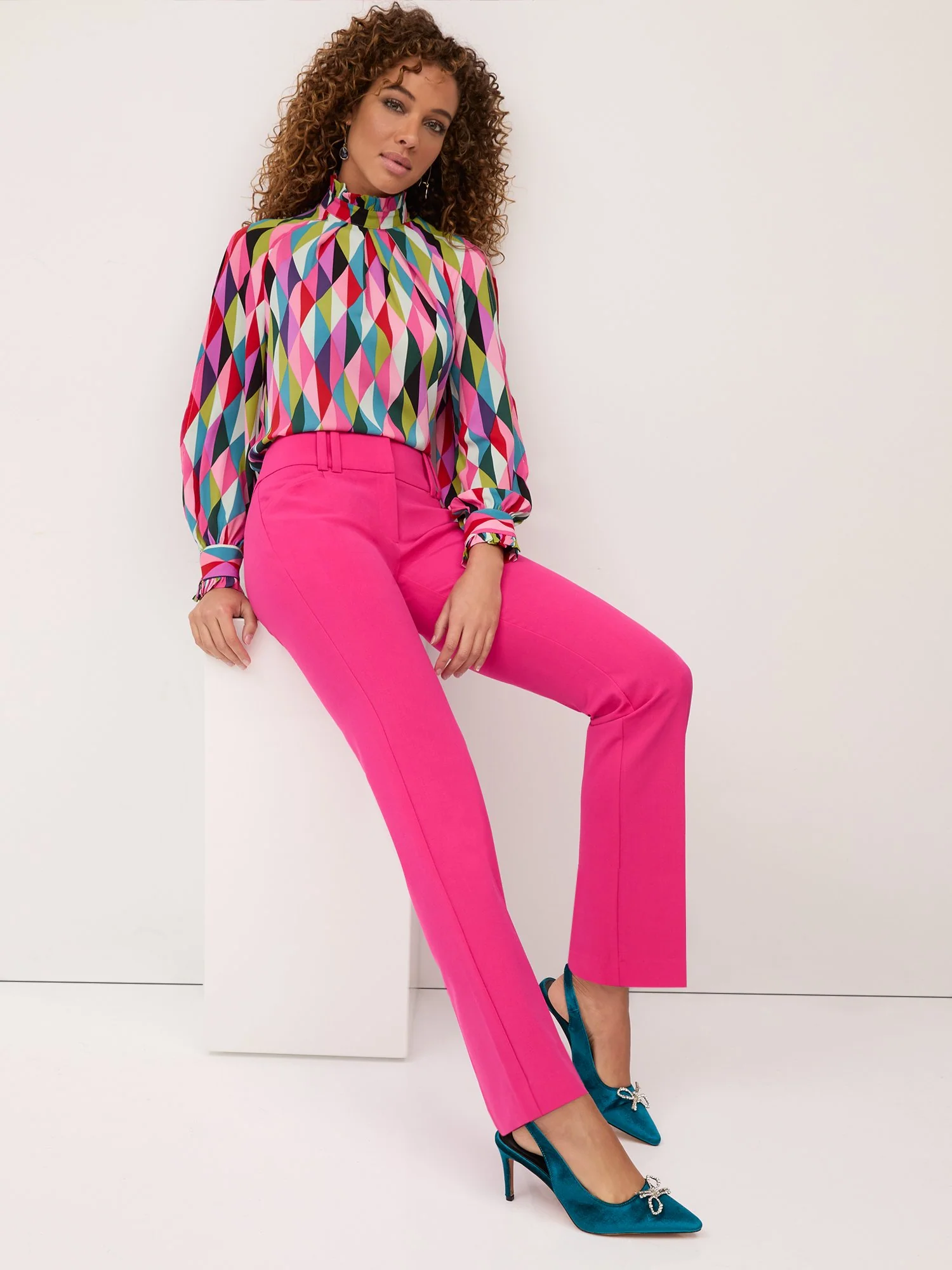Petite High-Waisted Modern-Fit Straight-Leg Pant - Essential Stretch - Image 26
