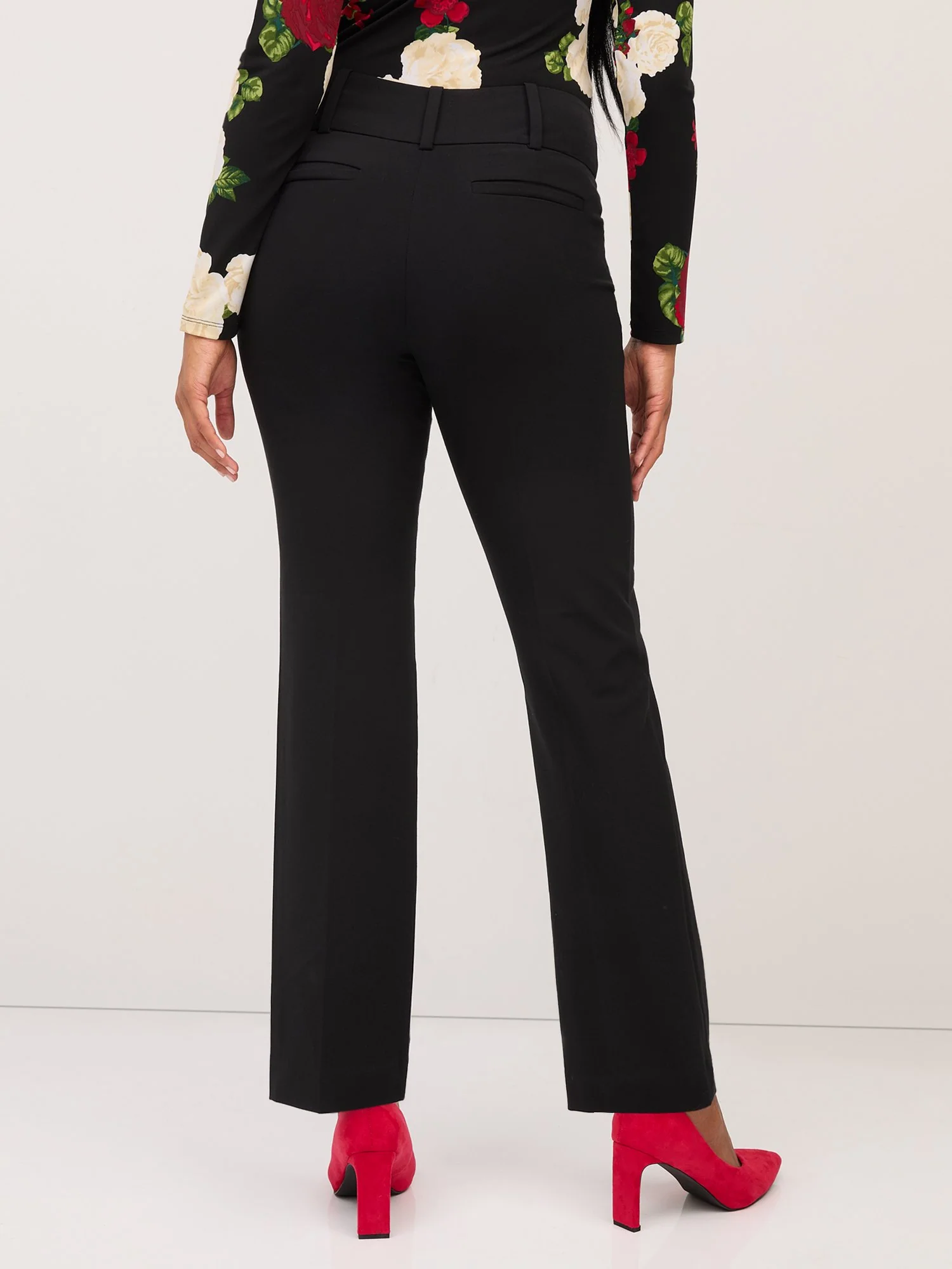 Petite High-Waisted Modern-Fit Straight-Leg Pant - Essential Stretch - Image 3
