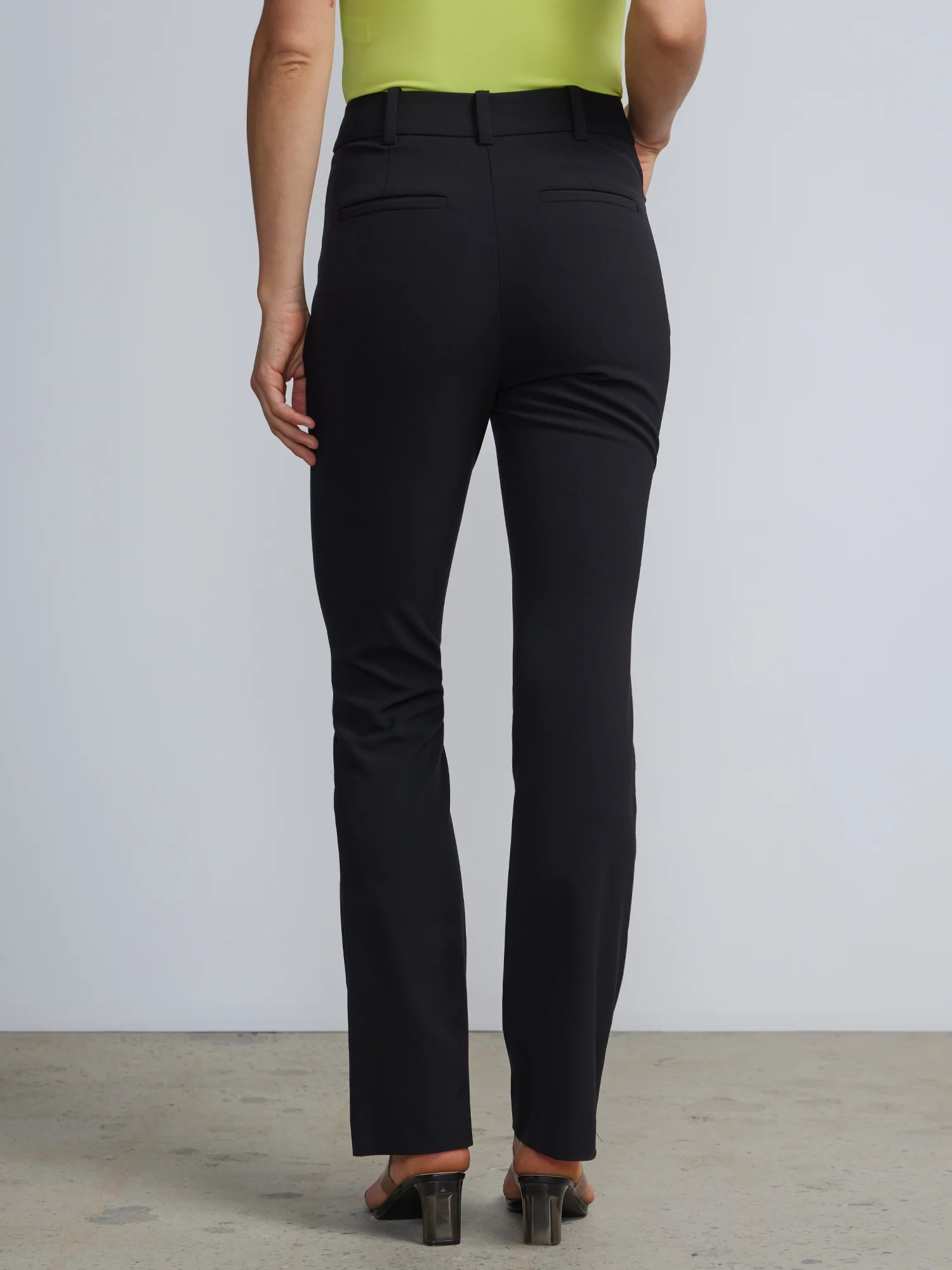 Petite High-Waisted Pintuck Bootcut Pant - Essential Stretch - Image 4