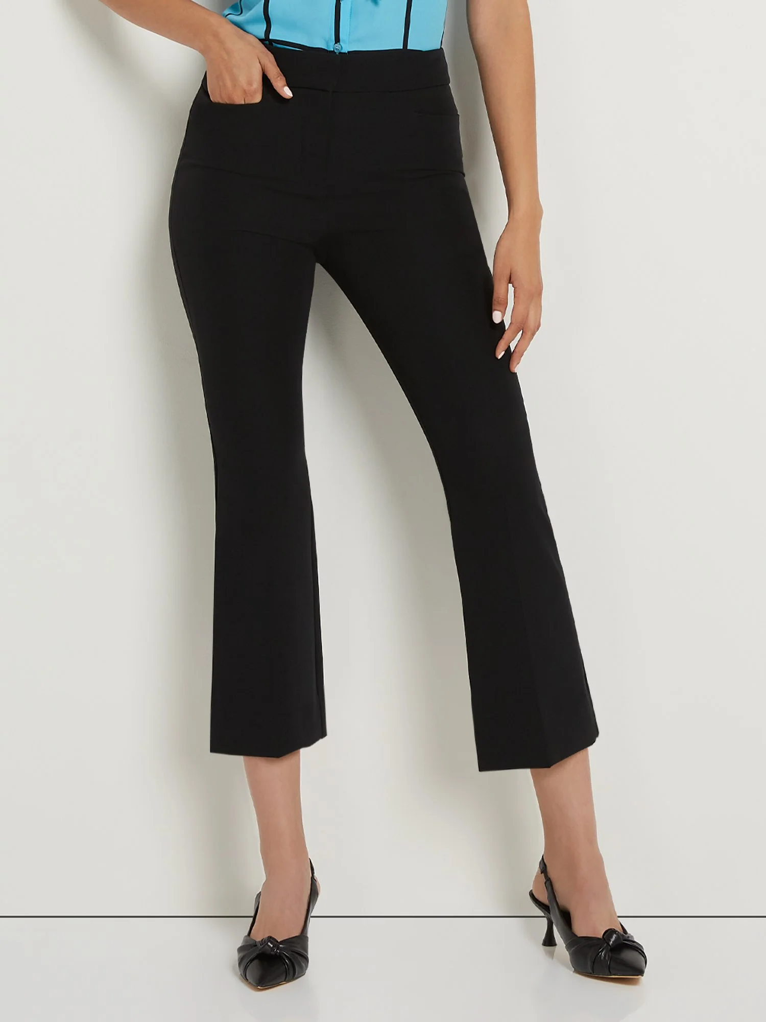 Petite High-Waisted Straight-Leg Kick Crop Pant - Image 2
