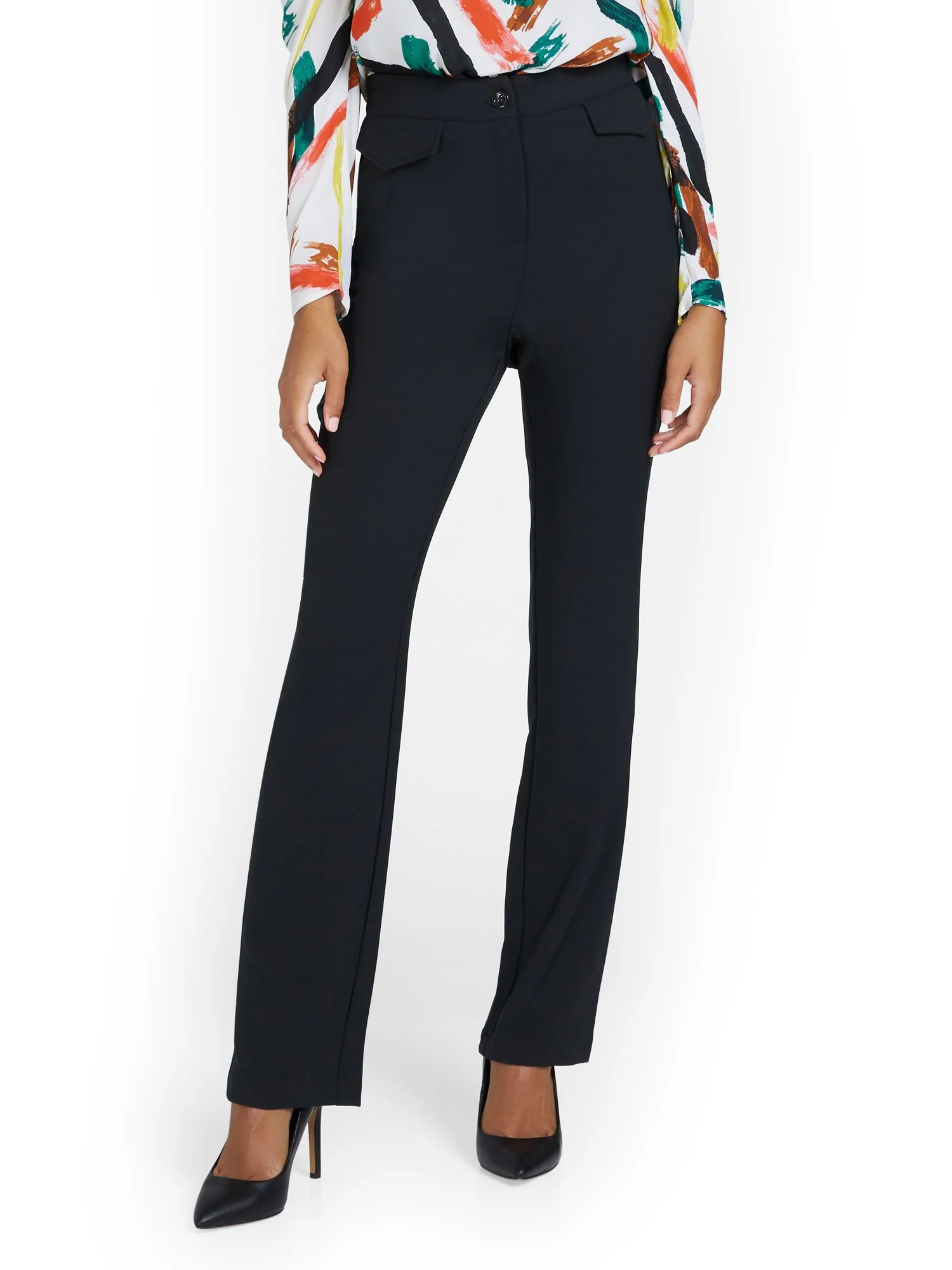 Petite High-Waisted Straight-Leg Pant - Premium Stretch - Image 2
