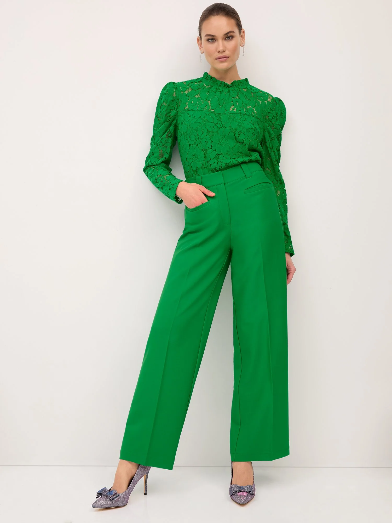 Petite High-Waisted Wide-Leg Pant - Premium Stretch - Image 15