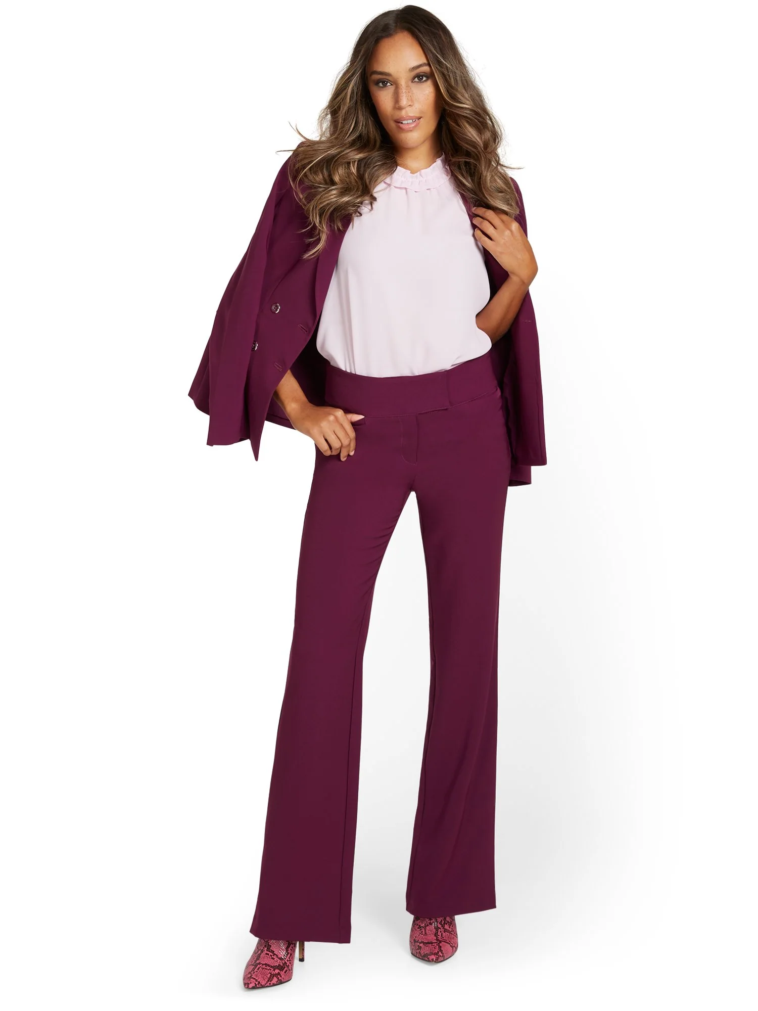 Petite High-Waisted Wide-Leg Pant - Premium Stretch - Image 8