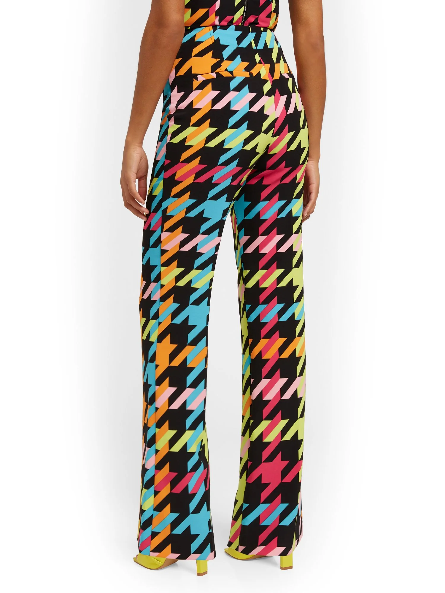 Petite Houndstooth Wide-Leg Pant - Image 3