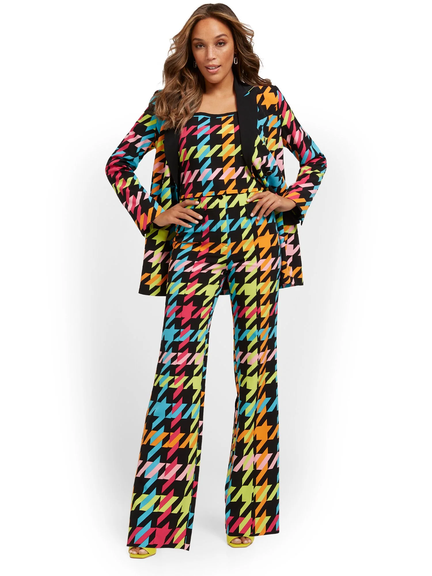 Petite Houndstooth Wide-Leg Pant - Image 5
