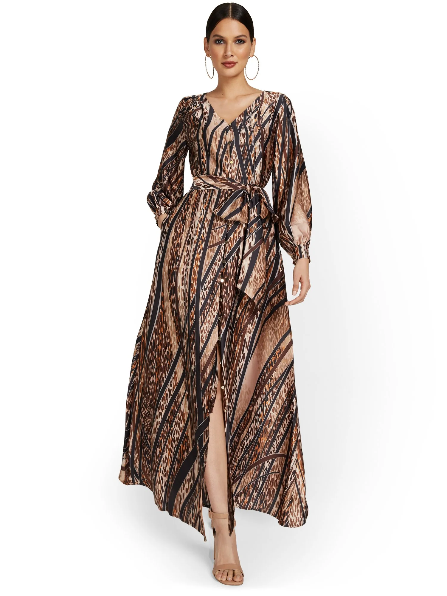 Petite Leopard-Print Maxi Dress - Image 2