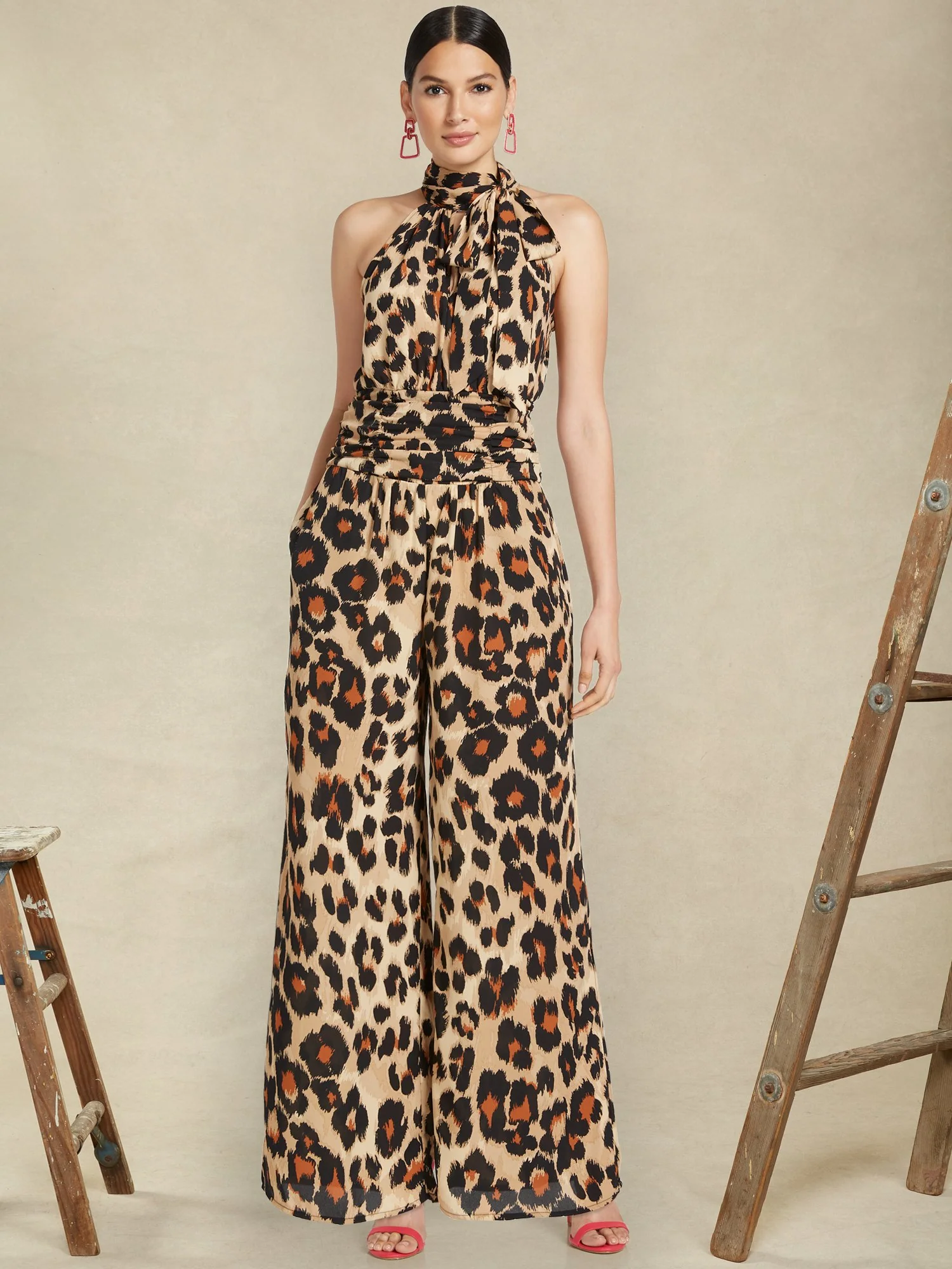 Petite Leopard-Print Palazzo Pant - Image 2