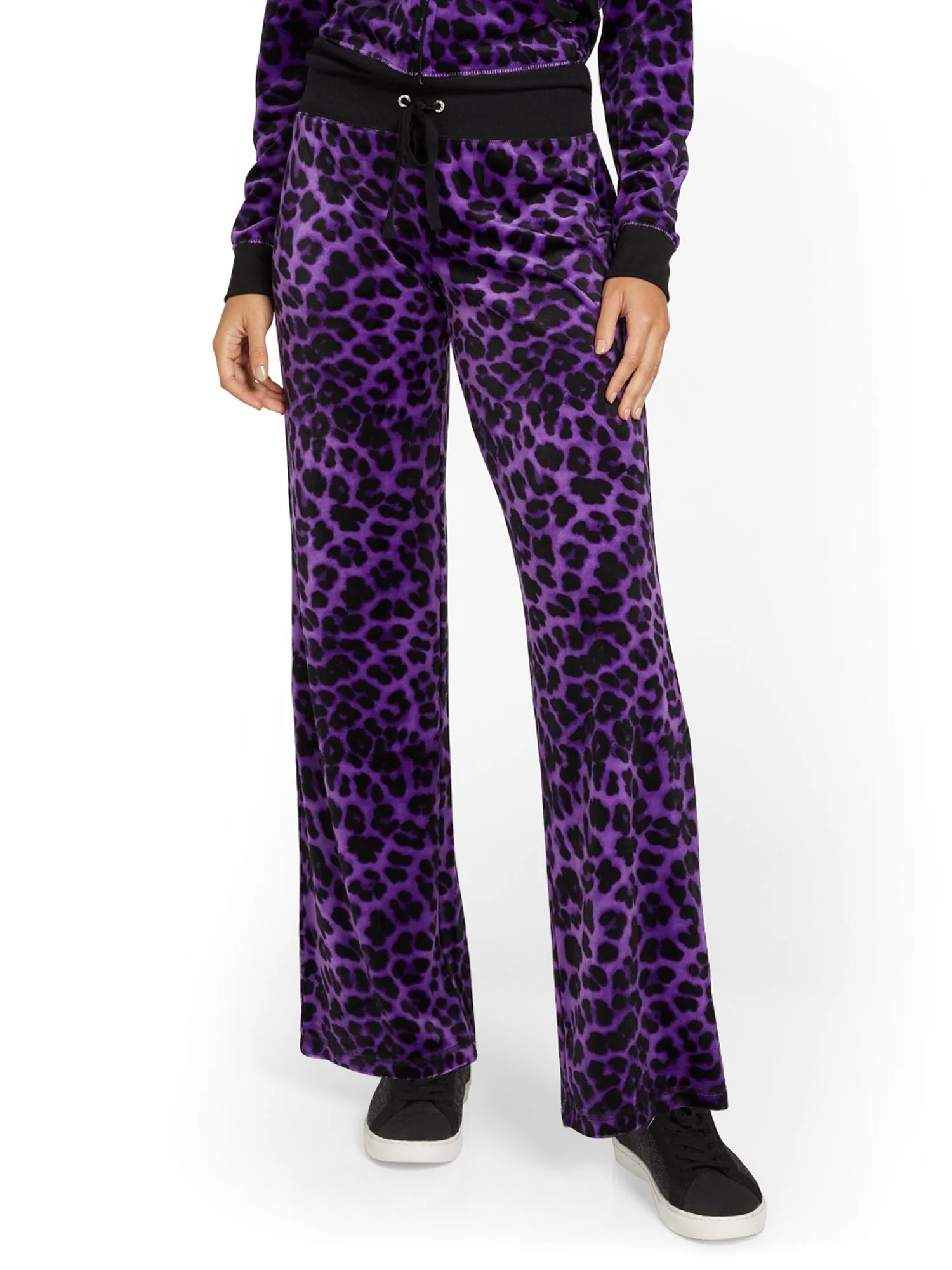 Petite Leopard-Print Velour Straight-Leg Pant - Dreamy Velour Collection - Image 7