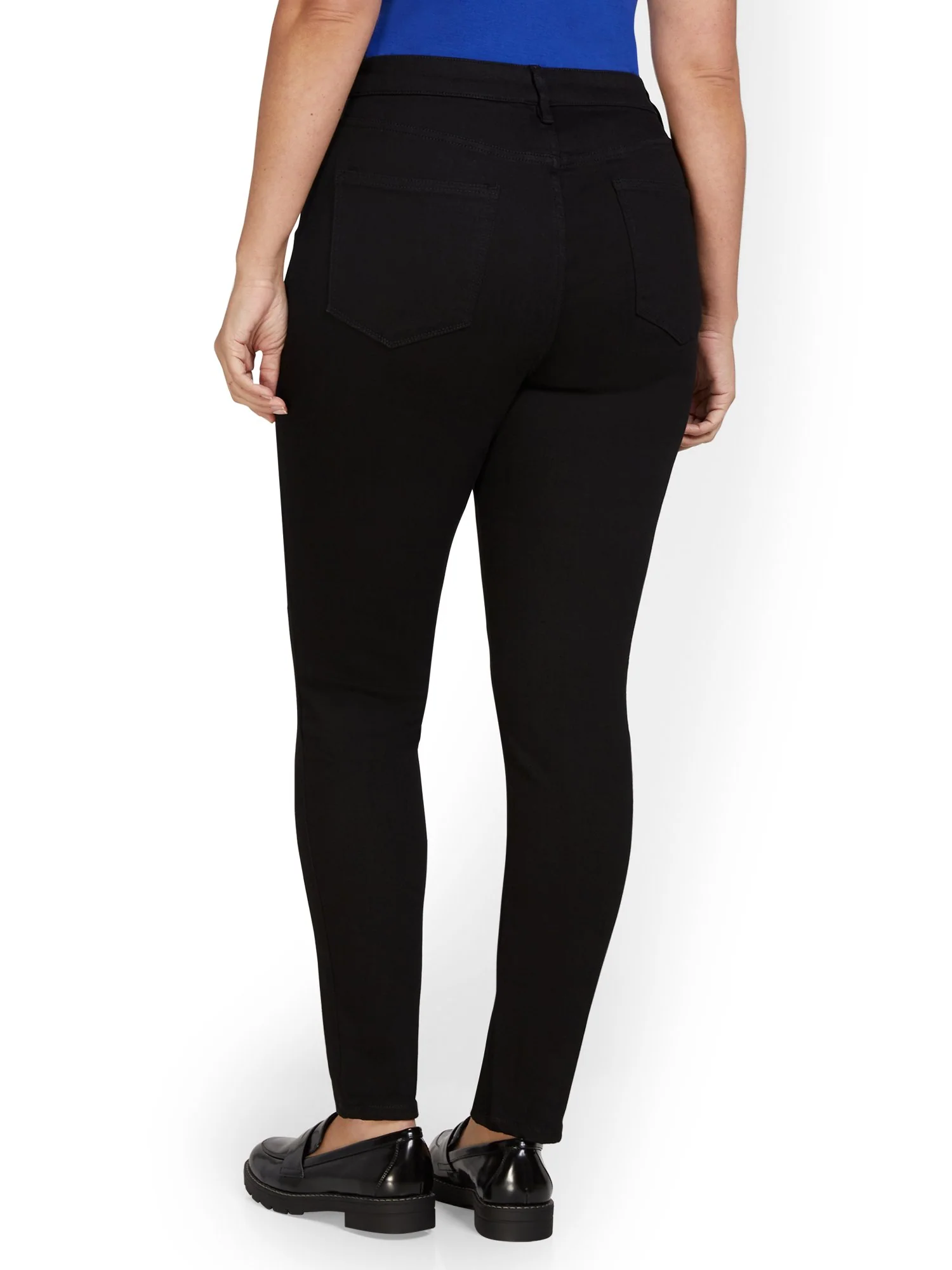 Petite Lexi High-Waisted Super-Skinny Jeans - Black - Image 3