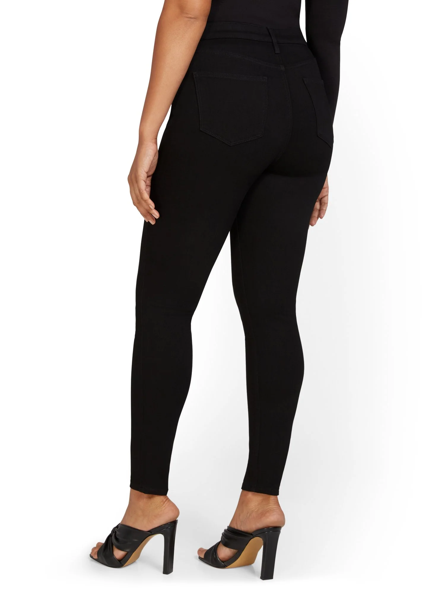 Petite Lexi High-Waisted Super-Skinny Jeans - Black - Image 8