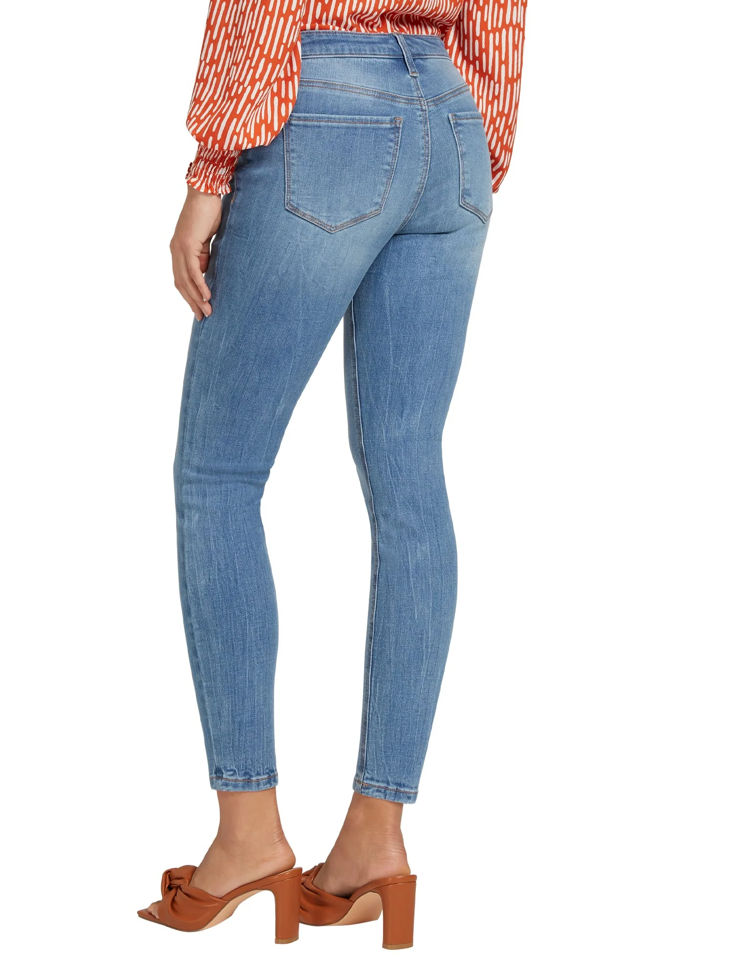 Petite Lexi Mid-Rise Super-Skinny Ankle Jeans - Medium Blue Wash - Image 3