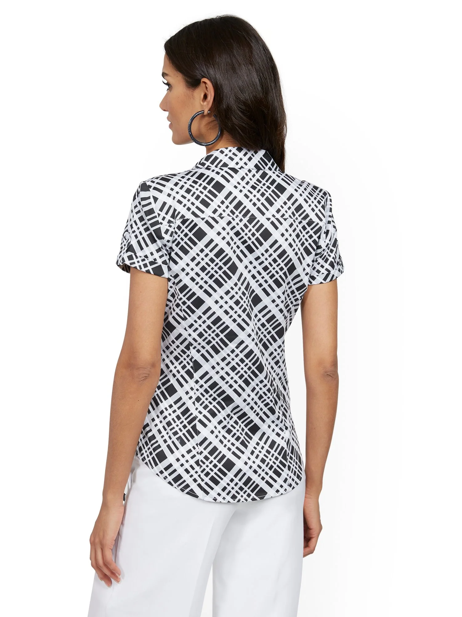 Petite Madison Stretch Shirt - Secret Snap - 7th Avenue - Image 3