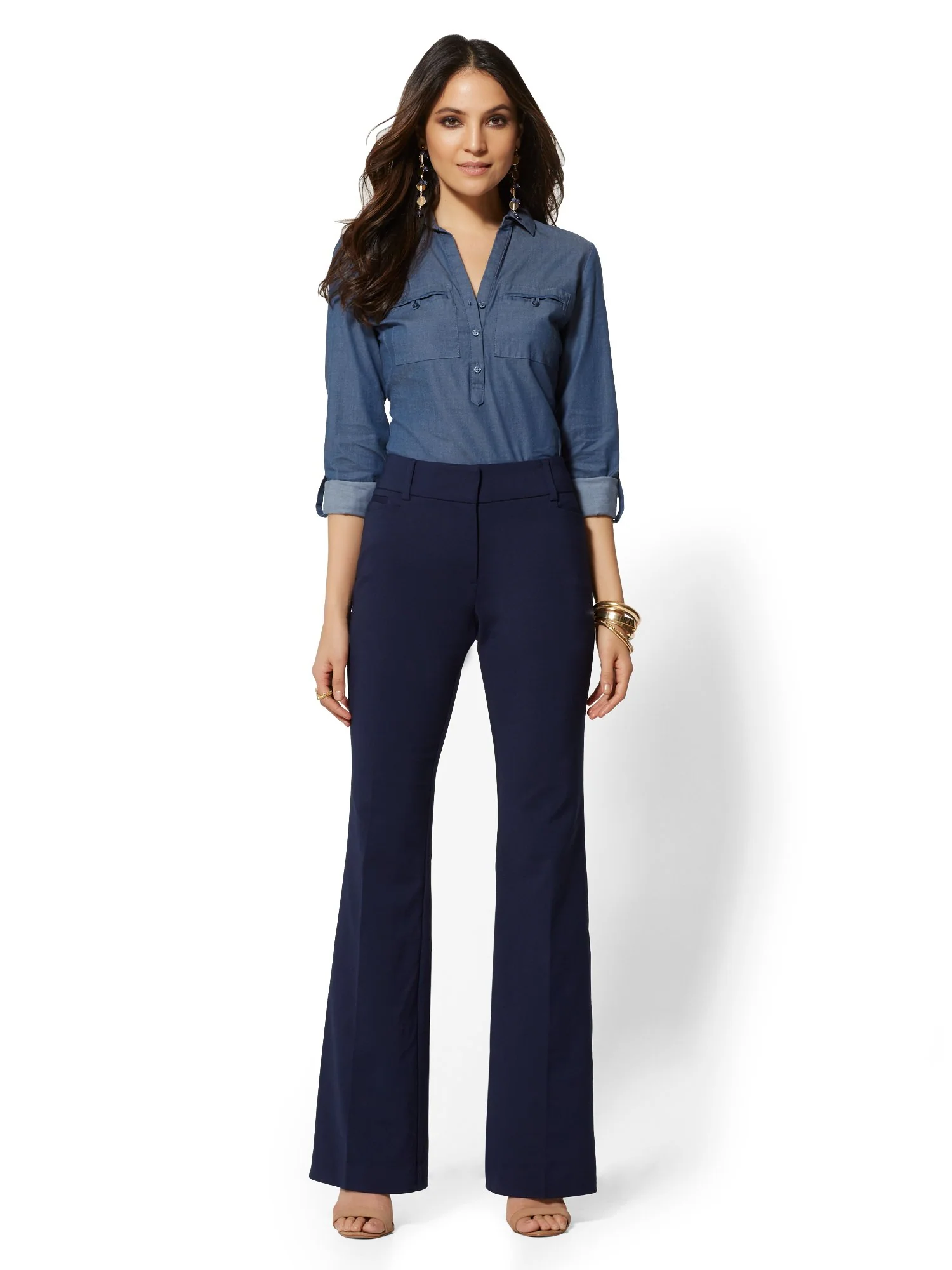 Petite Mid-Rise Bootcut Pant - All-Season Stretch - 7th Avenue - Image 13
