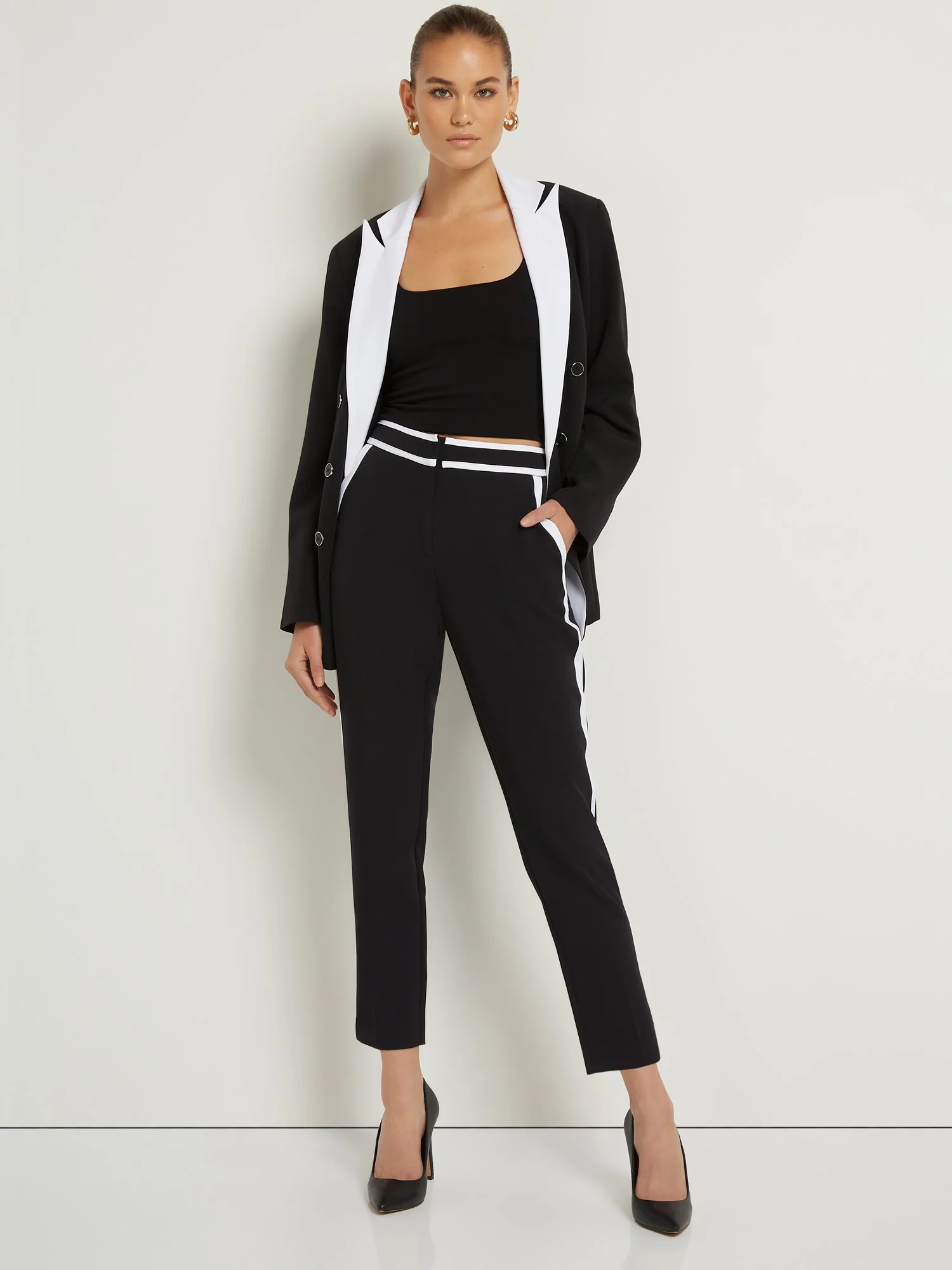 Petite Mid-Rise Side-Stripe Ankle Pant - Image 2