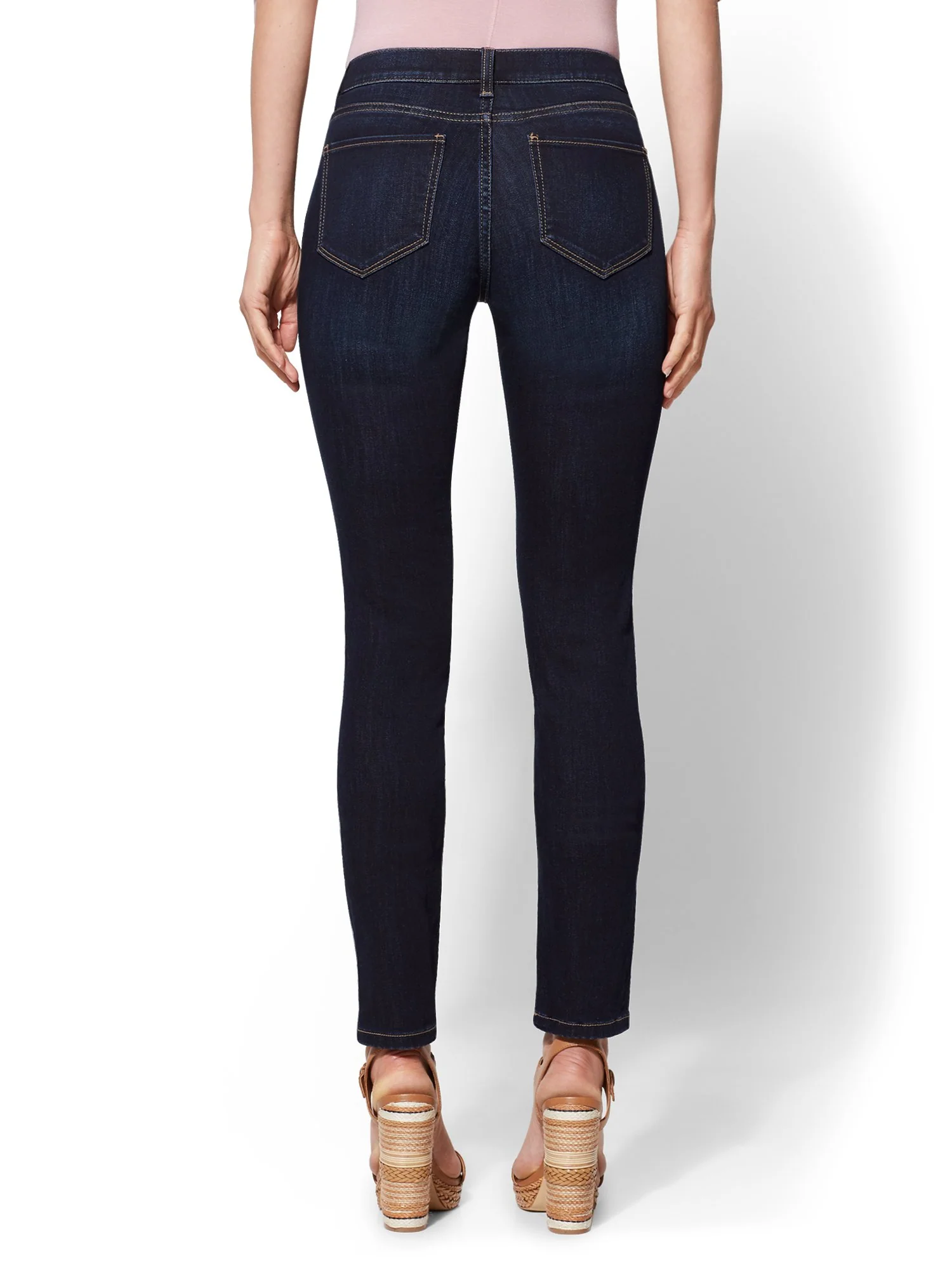 Petite Mid-Rise Skinny Jeans - Blue Tease - Image 3
