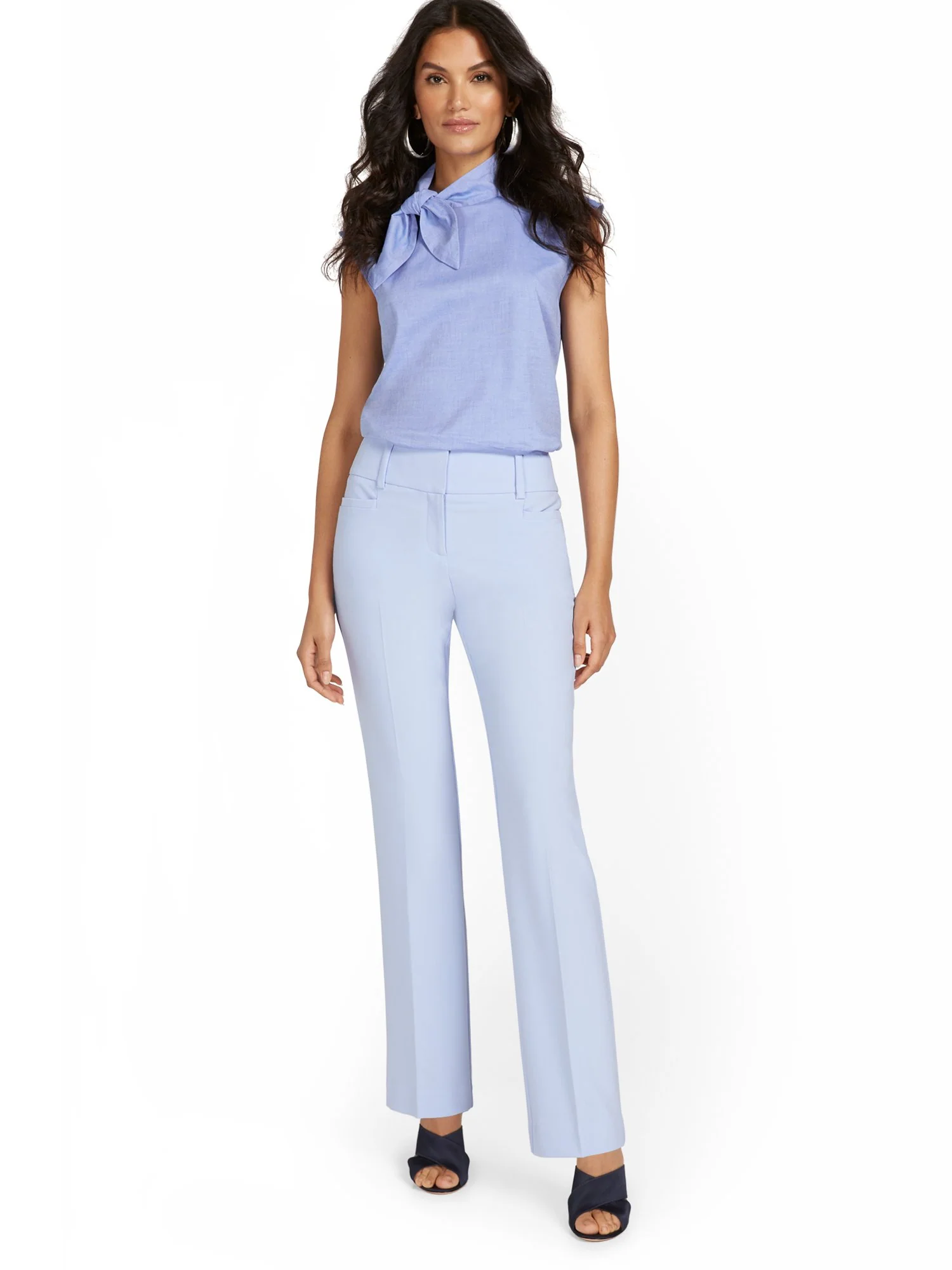 Petite Mid-Rise Straight-Leg Pant - Essential Stretch - 7th Avenue - Image 17