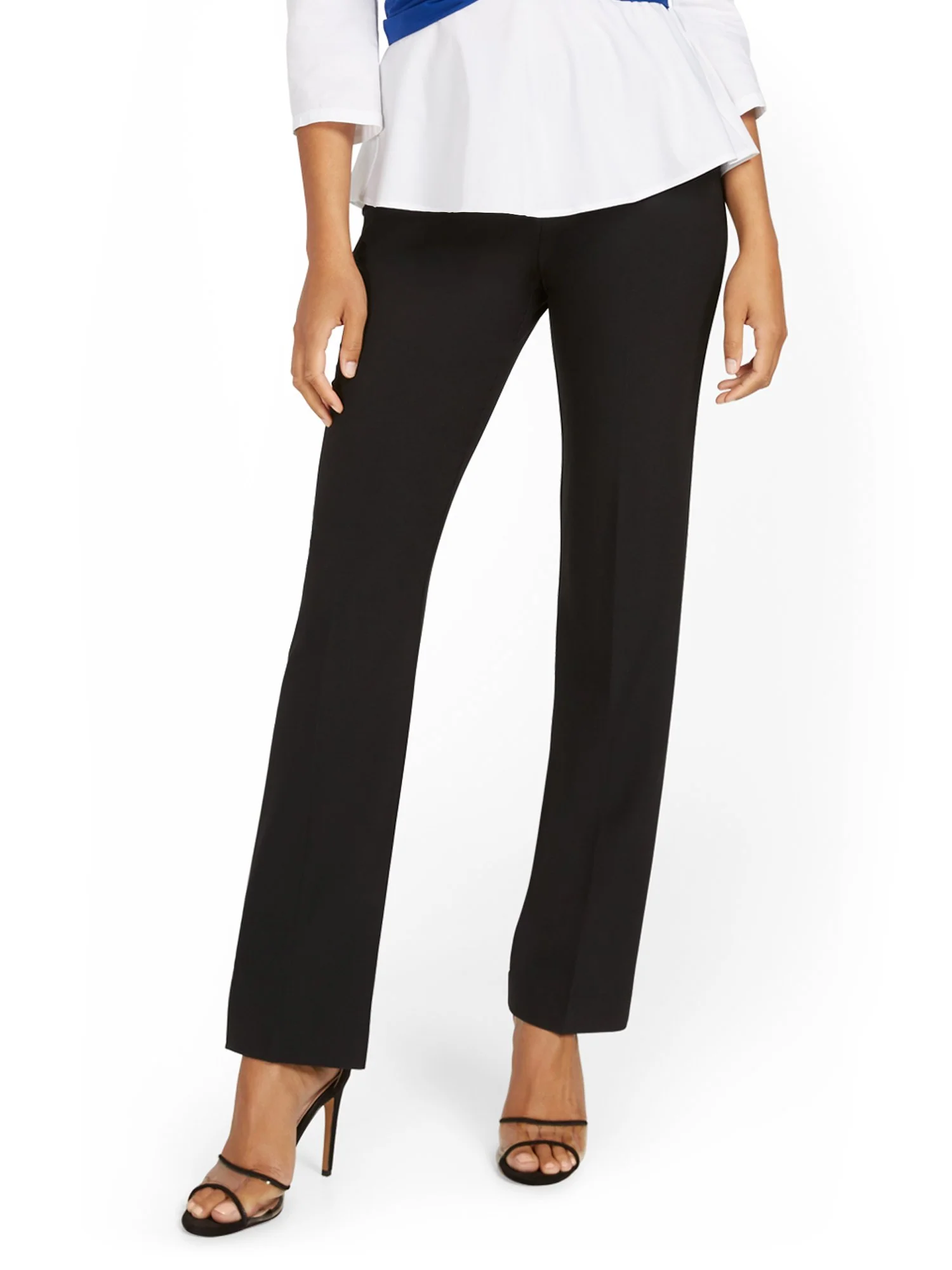 Petite Mid-Rise Straight-Leg Pant - Essential Stretch - 7th Avenue - Image 2