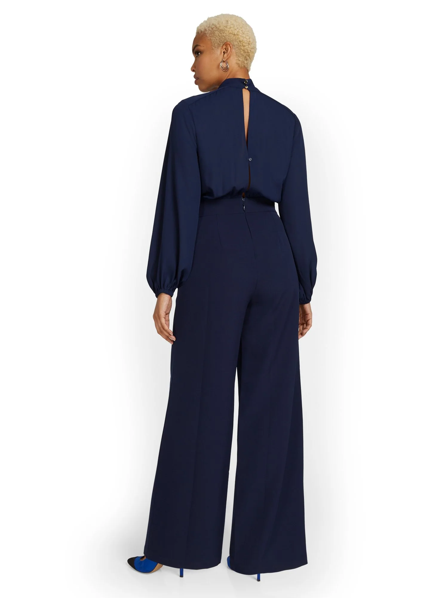 Petite Mixed Media Jumpsuit - Image 3
