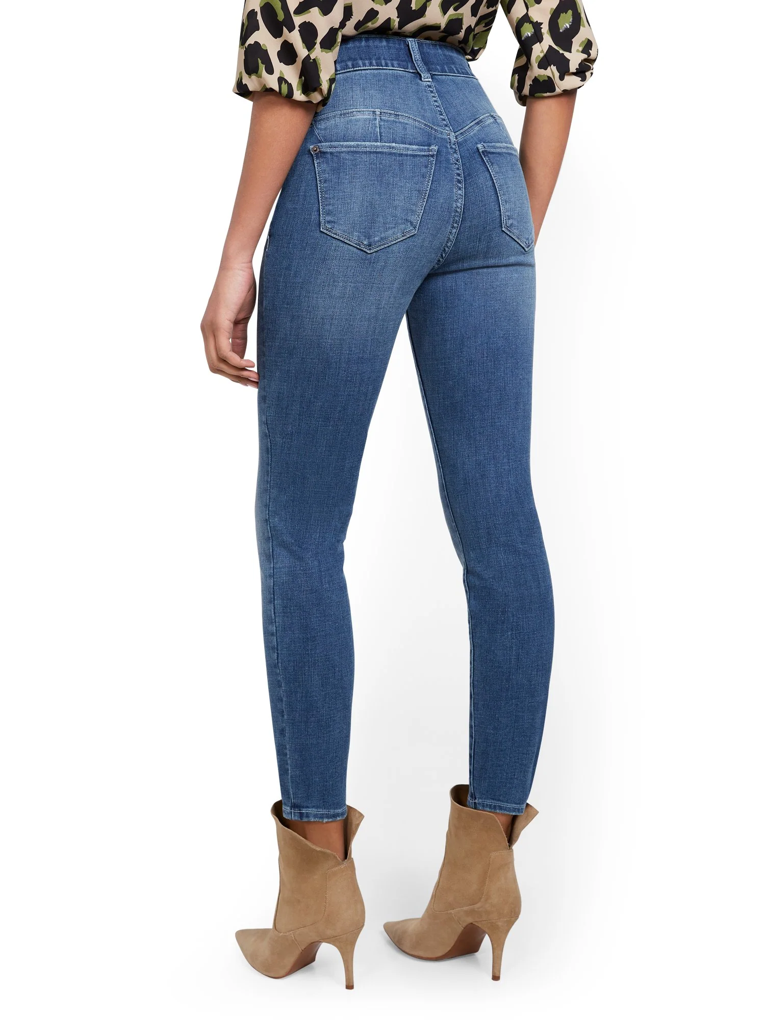 Petite Mya Curvy Super High-Waisted Sculpting No Gap Super-Skinny Ankle Jeans - Image 3