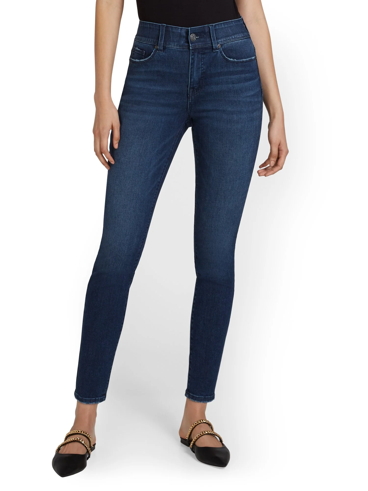 Petite Mya Curvy Ultra High-Waisted Super-Skinny Boost Jeans - Hamilton Wash - Image 2