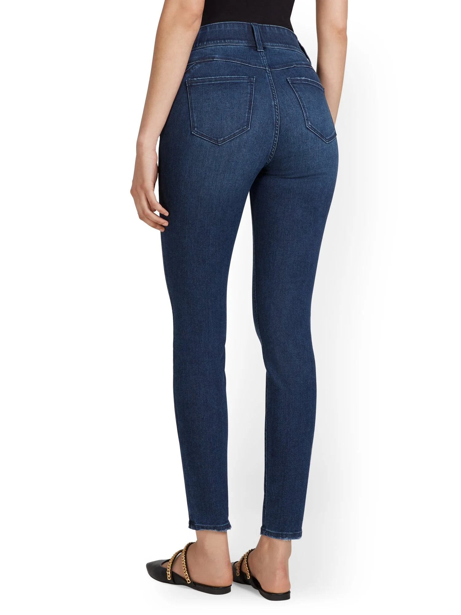 Petite Mya Curvy Ultra High-Waisted Super-Skinny Boost Jeans - Hamilton Wash - Image 3