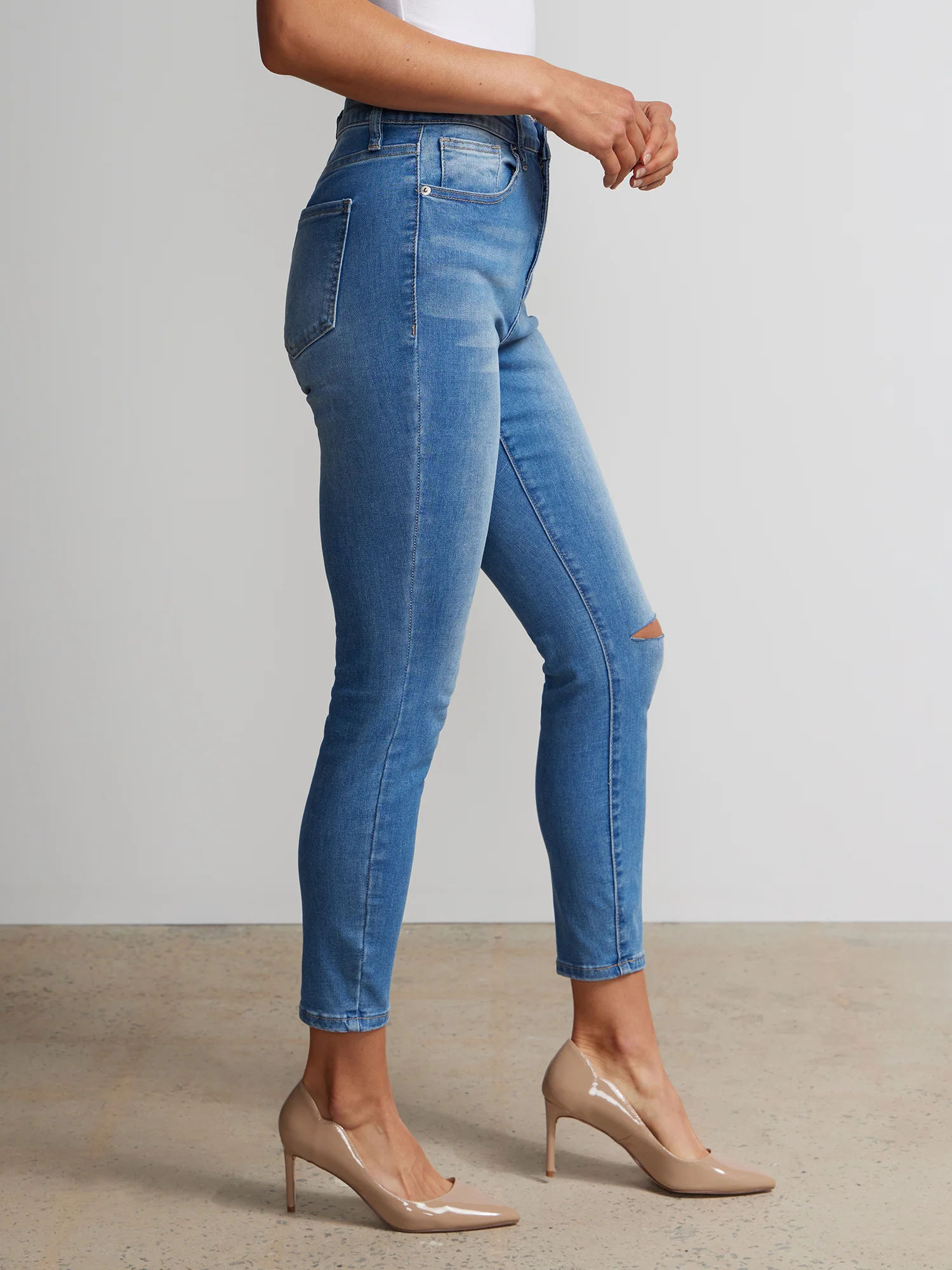 Petite Perfect Fit High Rise Ankle Skinny Jeans - Image 3