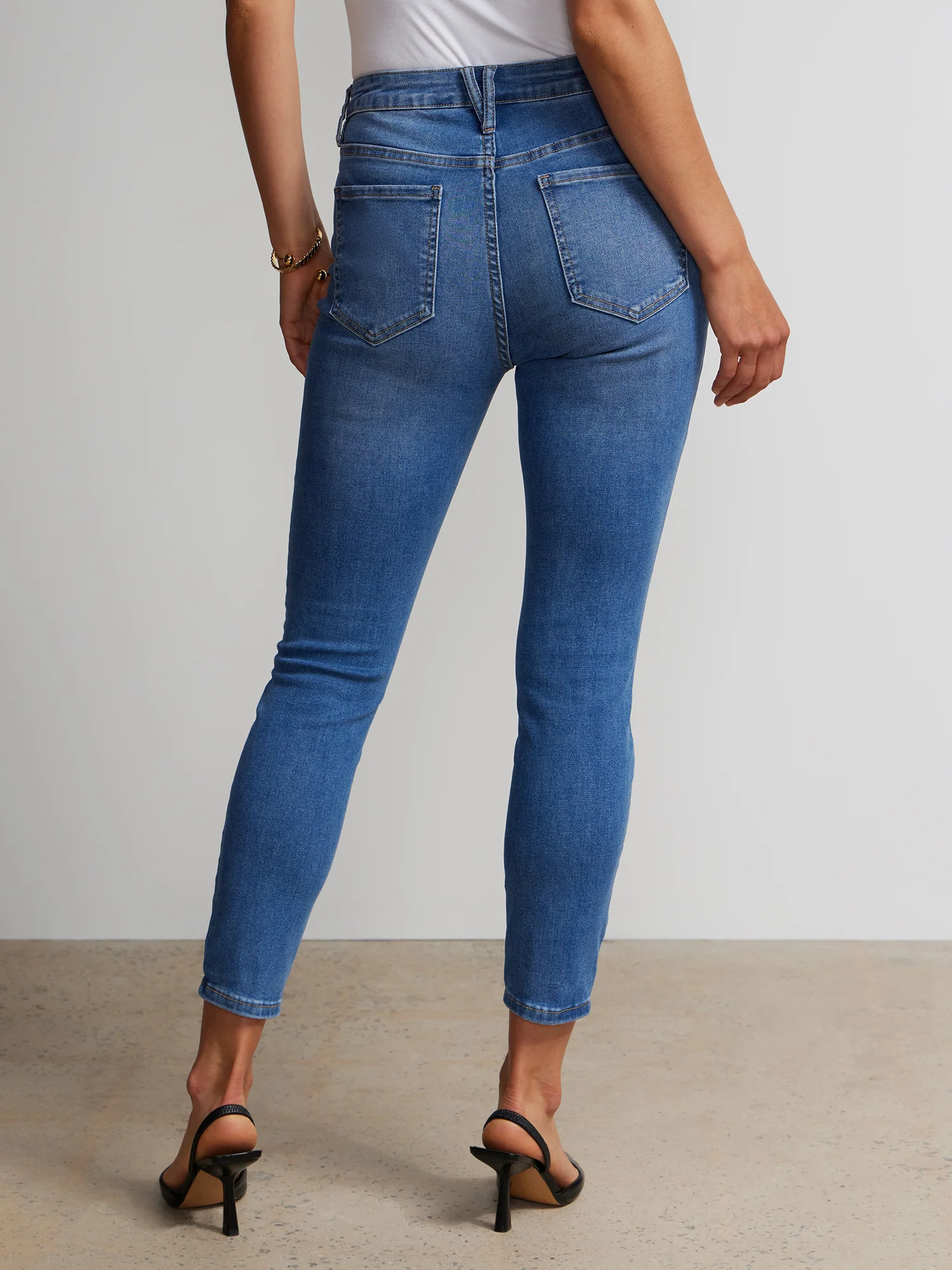 Petite Perfect Fit Mid Rise Ankle Skinny Jeans - Image 3
