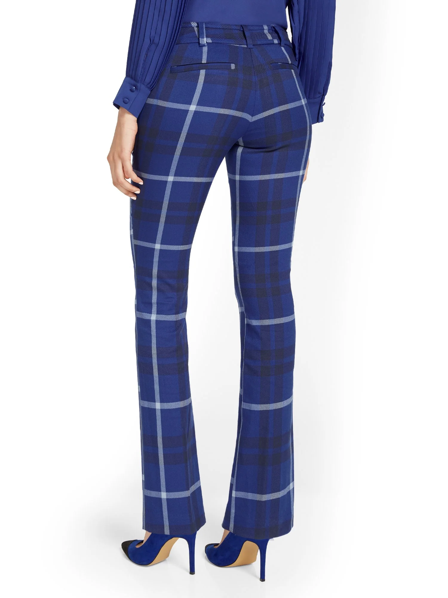 Petite Plaid Signature Fit Straight-Leg Pant - 7th Avenue - Image 3