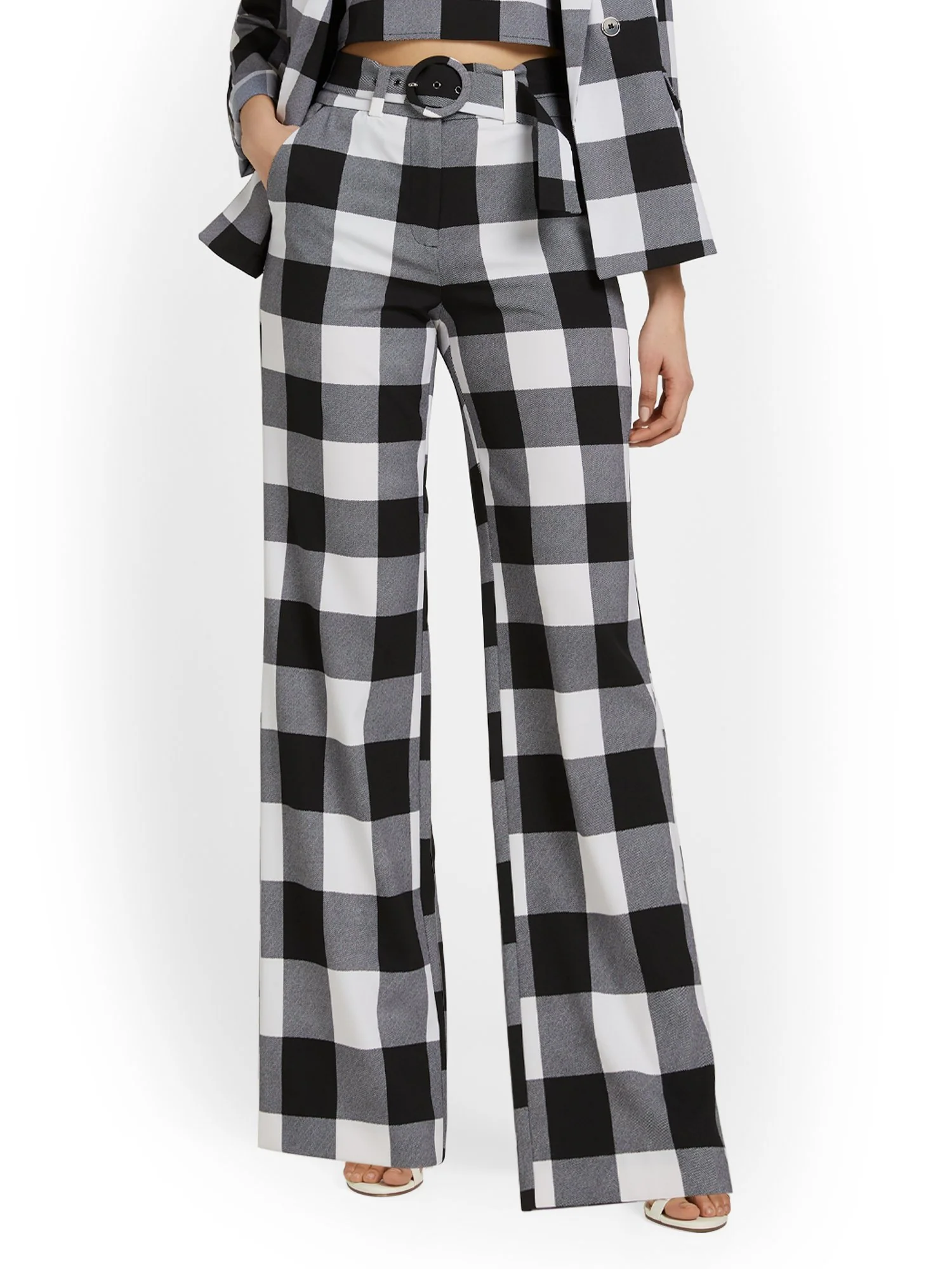 Petite Plaid Wide-Leg Pant - Image 2