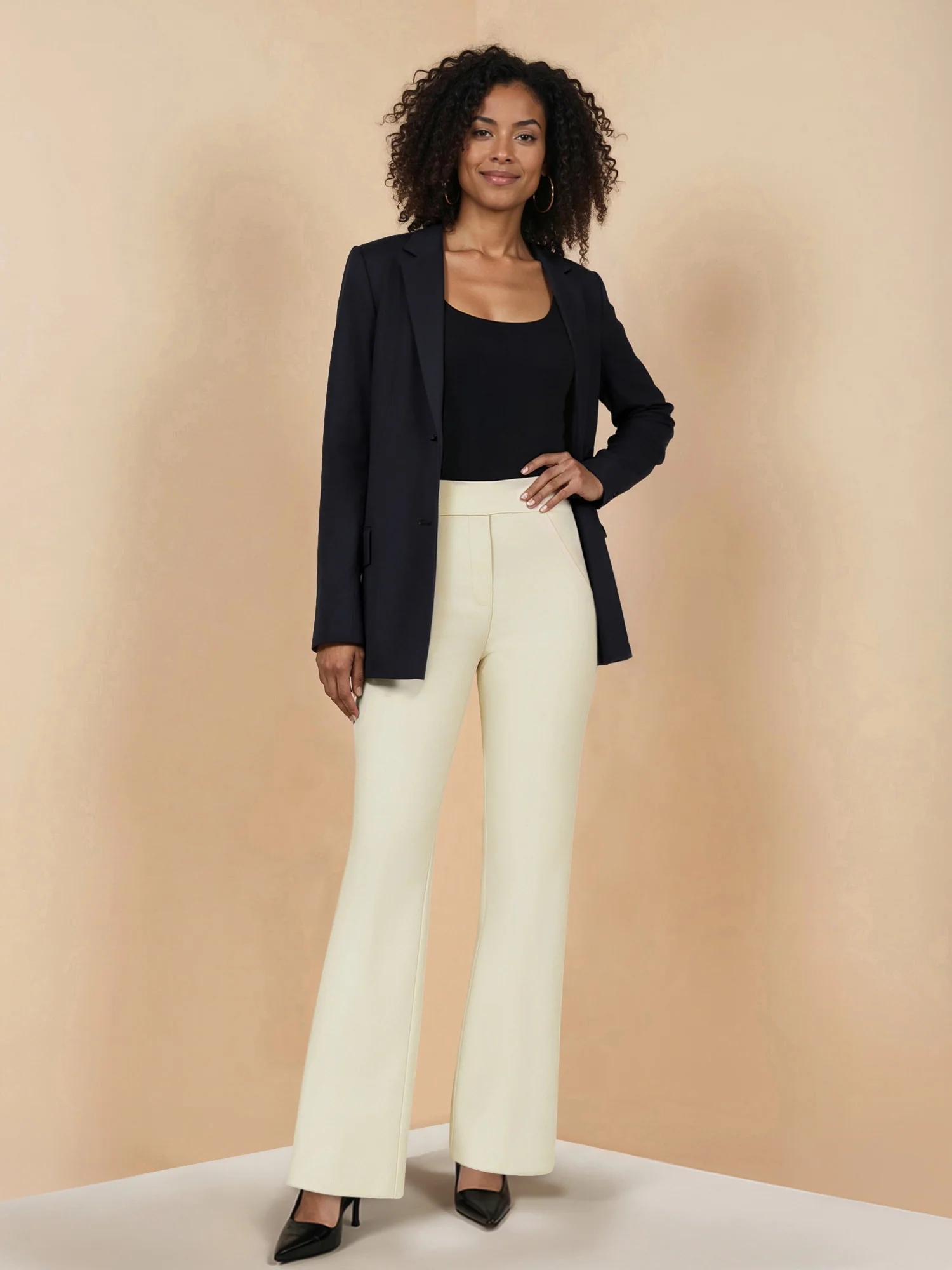 Petite Ponte Flare High Rise Pant - Image 13
