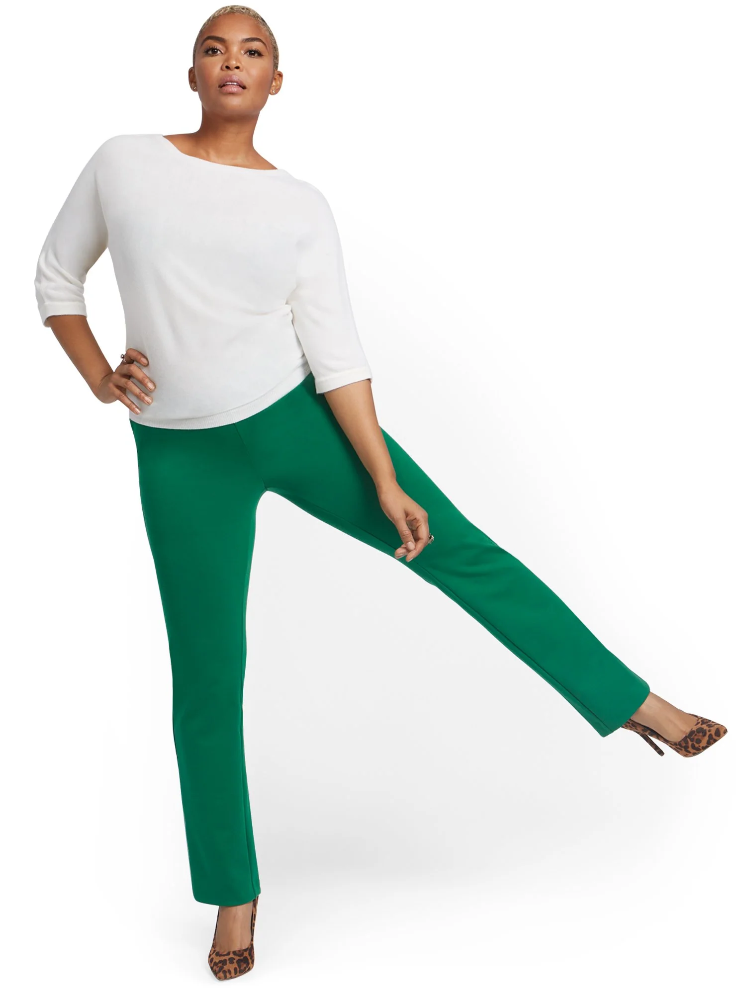 Petite Pull-On Straight-Leg Pant - Superflex - Image 7