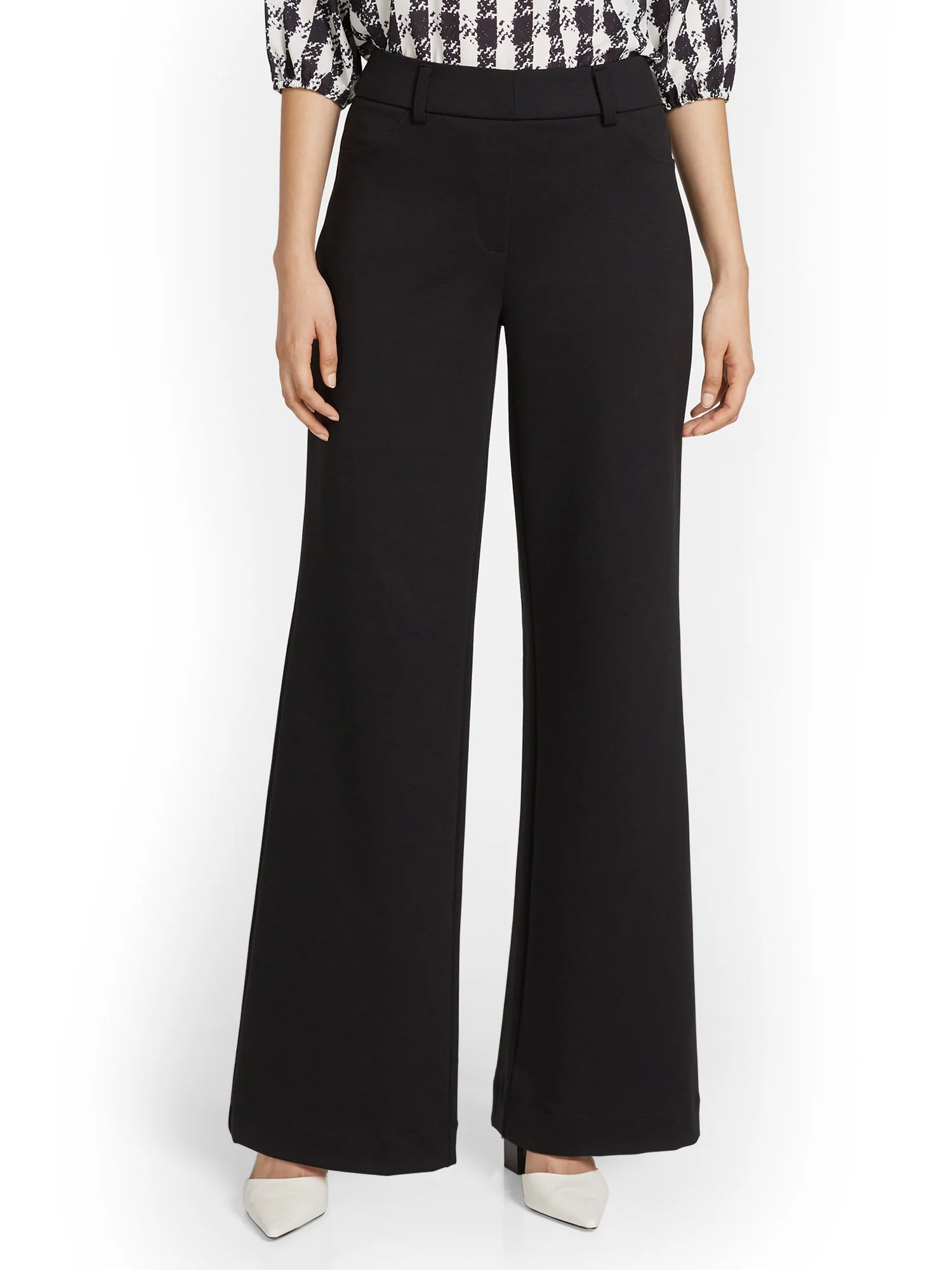 Petite Pull-On Wide-Leg Ponte Pant - Superflex - Image 2