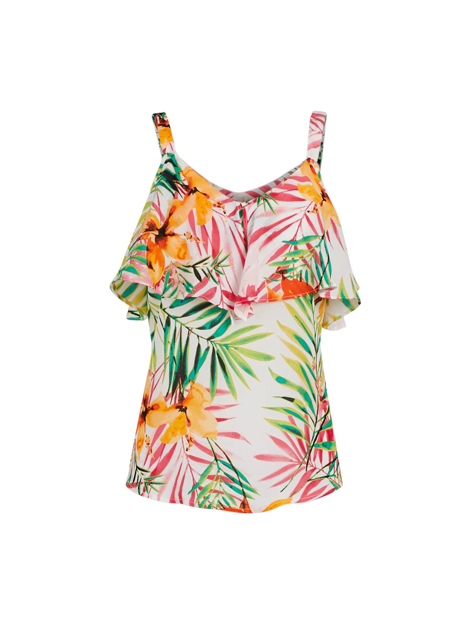 Petite Ruffled Cold-Shoulder Top -7th Avenue - Image 6
