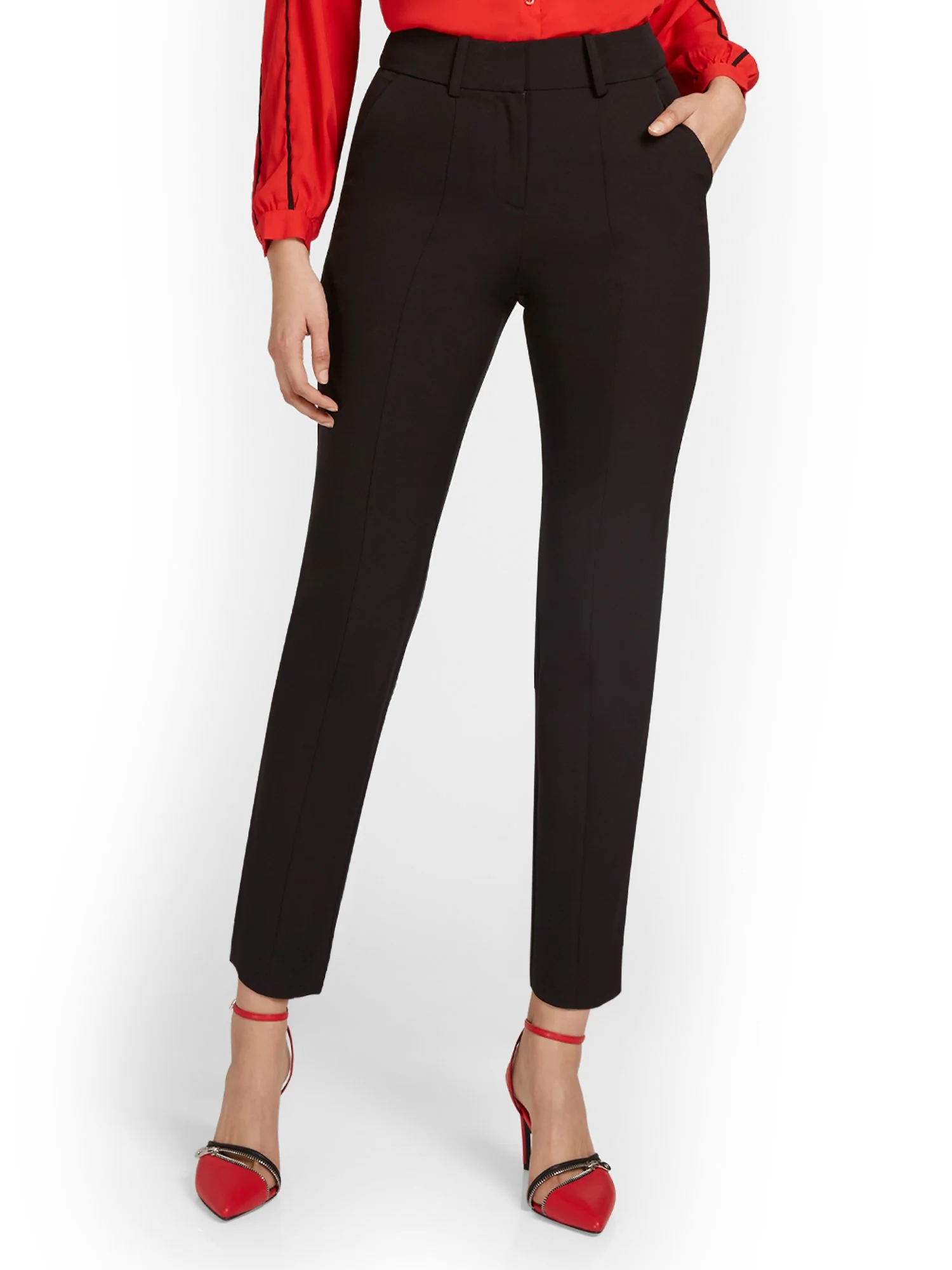 Petite Seamed Straight-Leg Ankle Pant - Image 2