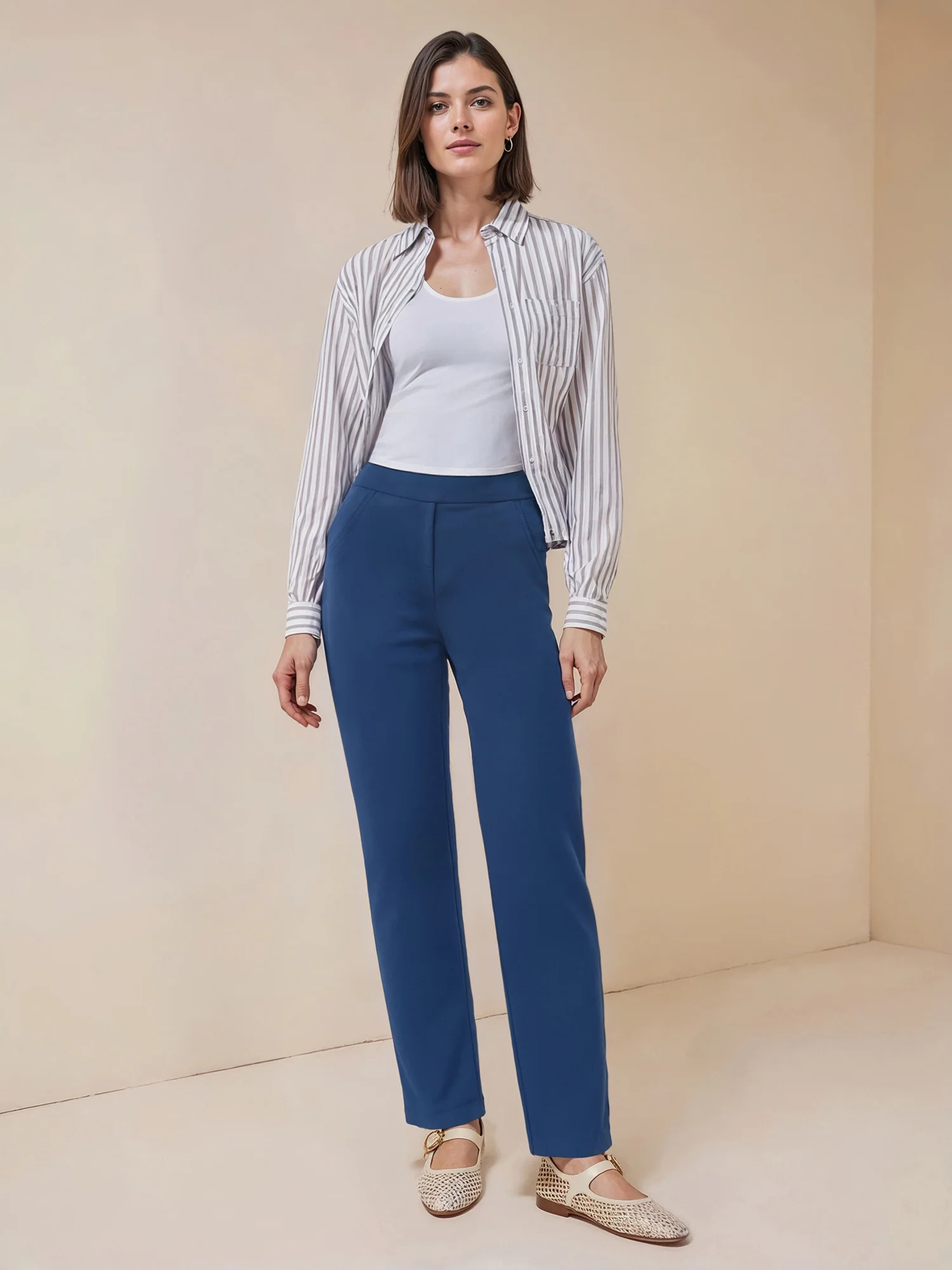Petite Straight Fit Ponte Pant - Image 17