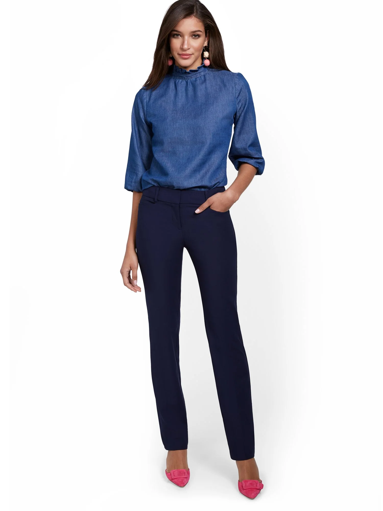 Petite Straight-Leg Pant - All-Season Stretch - 7th Avenue - Image 11