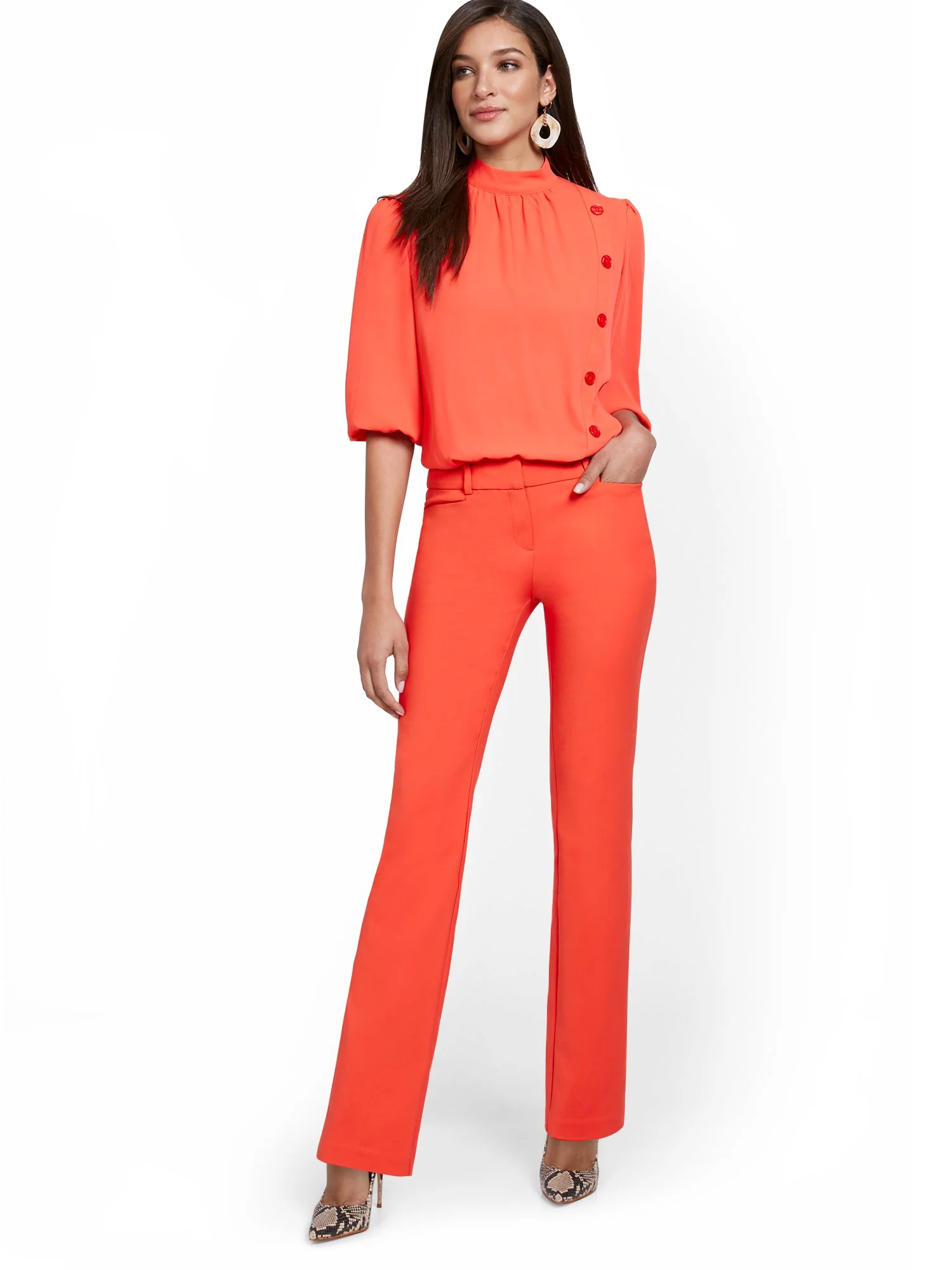 Petite Straight-Leg Pant - All-Season Stretch - 7th Avenue - Image 15