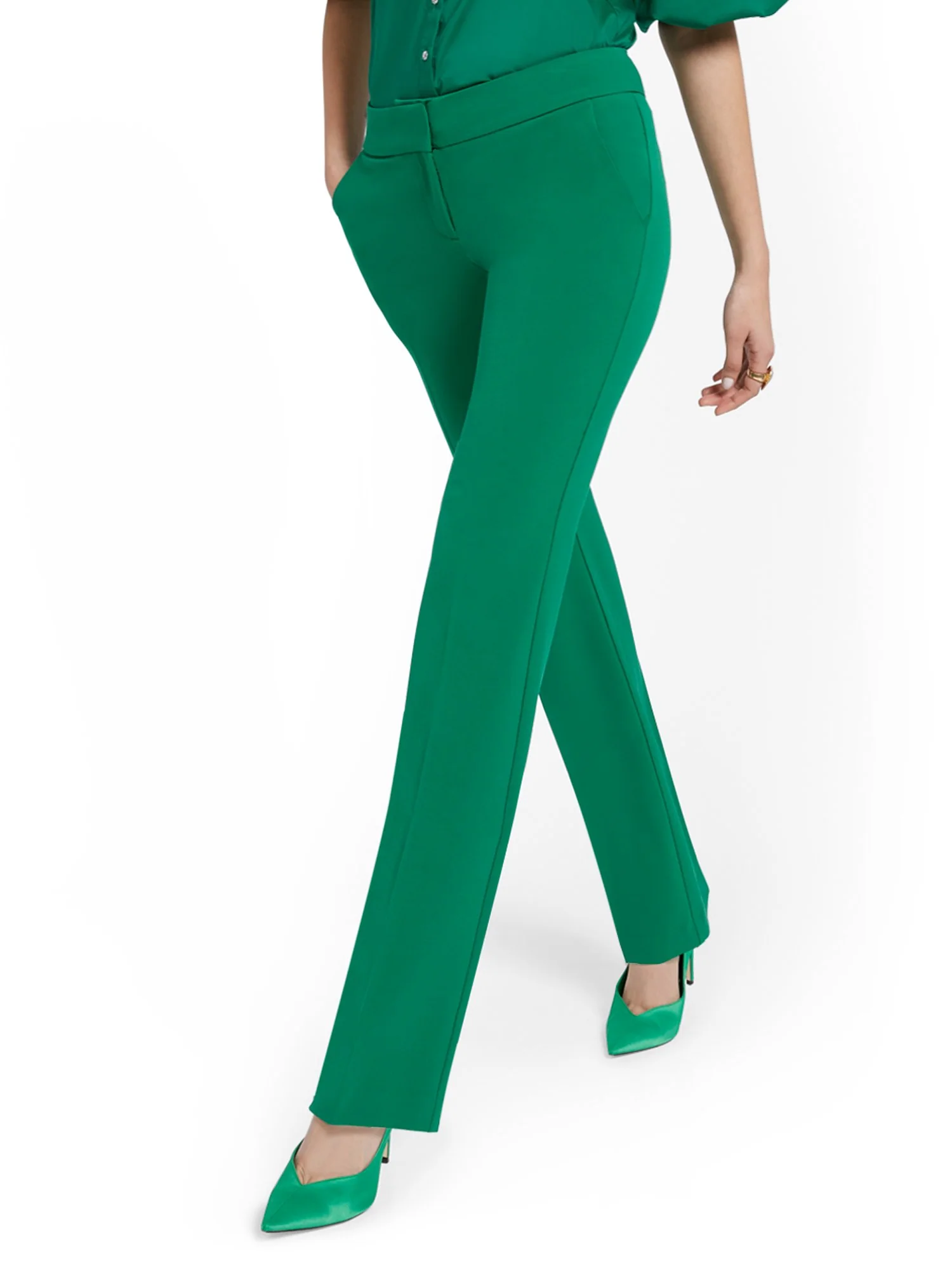 Petite Straight-Leg Pant - Essential Stretch - 7th Avenue - Image 15