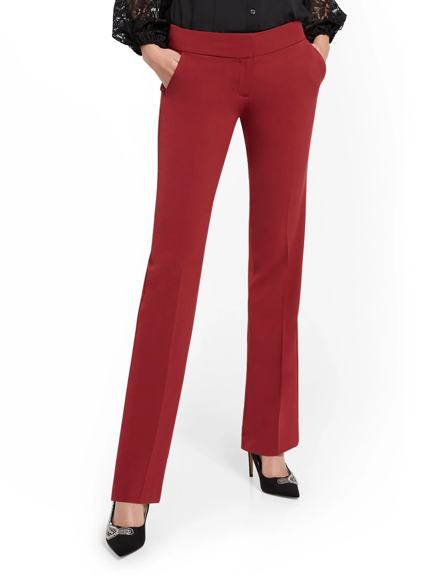 Petite Straight-Leg Pant - Essential Stretch - 7th Avenue - Image 18