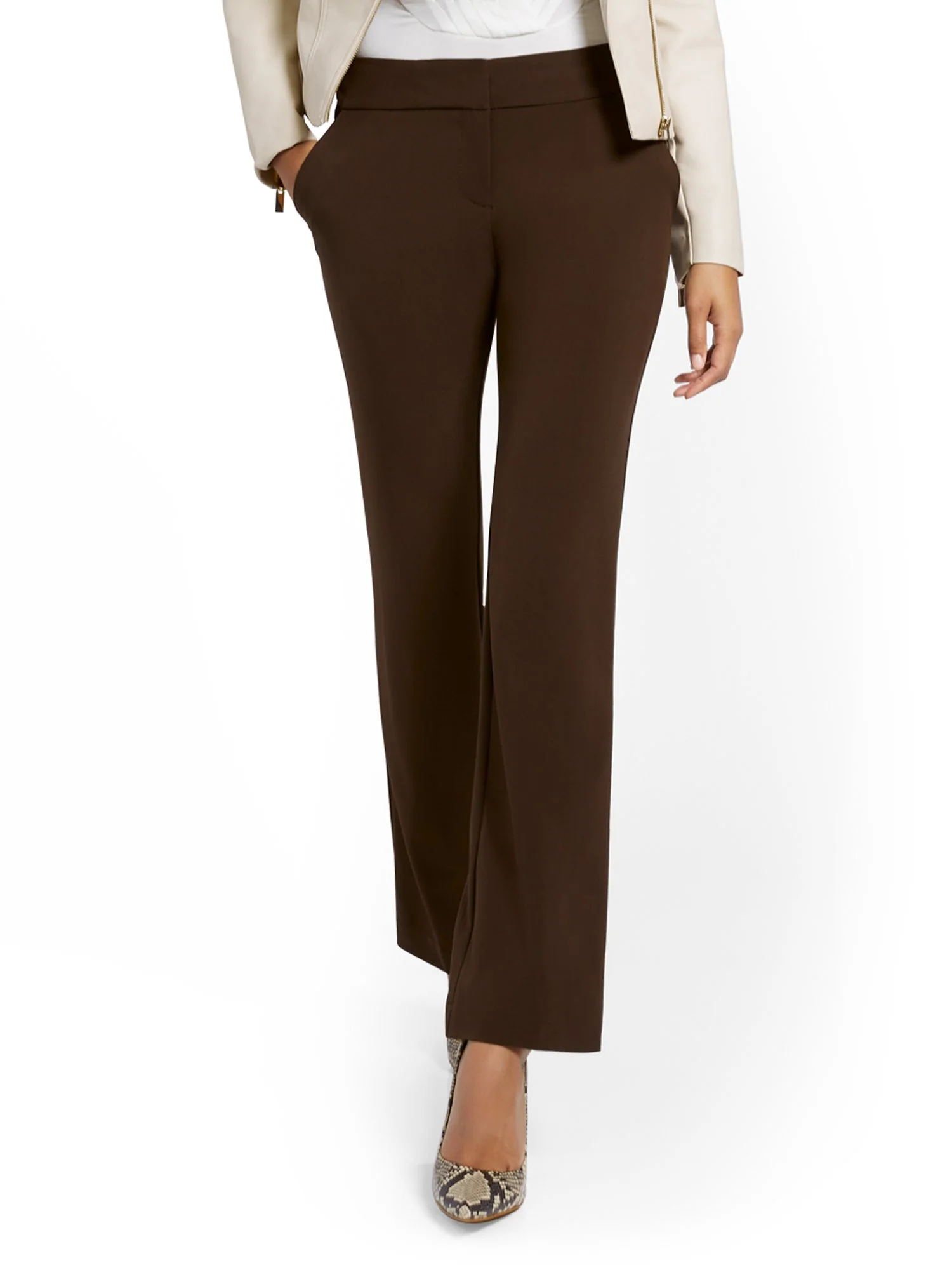 Petite Straight-Leg Pant - Essential Stretch - 7th Avenue - Image 23
